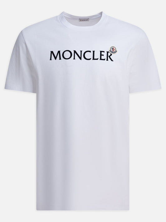 T-shirt girocollo Logo  Bianco - Moncler Uomo | PLP | VIETTI Online Store 
