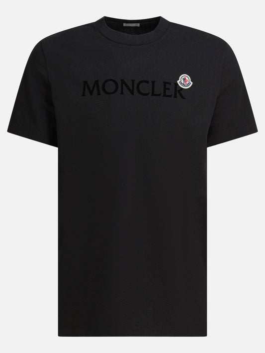 T-shirt girocollo Logo  Nero - Moncler Uomo | VIETTI Online Store 
