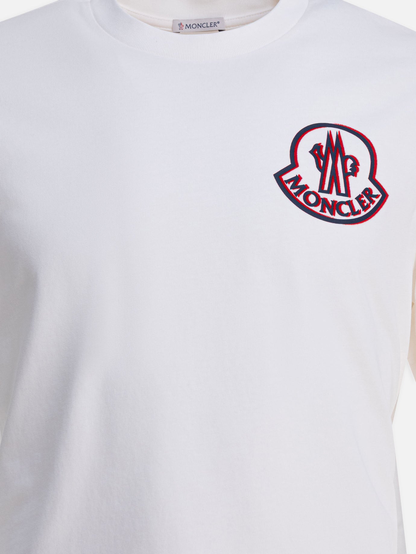 Crewneck t-shirts Logo  White - Moncler Men | PDP | VIETTI Online Store | thumbnail_3
