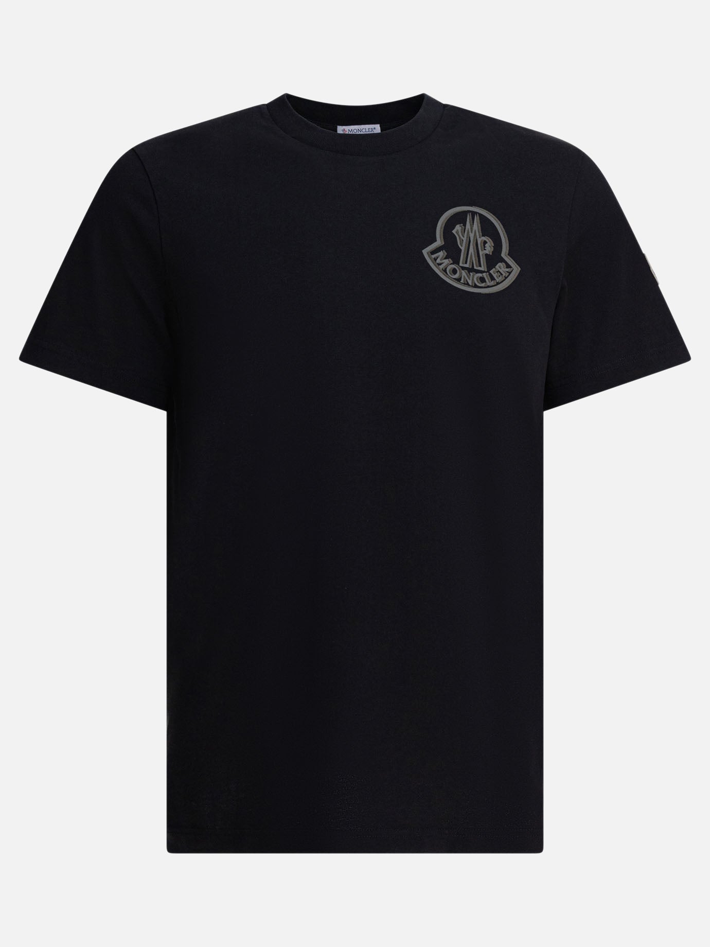 Crewneck t-shirts Logo  Black - Moncler Men | PDP | VIETTI Online Store | Zoom-Modal
