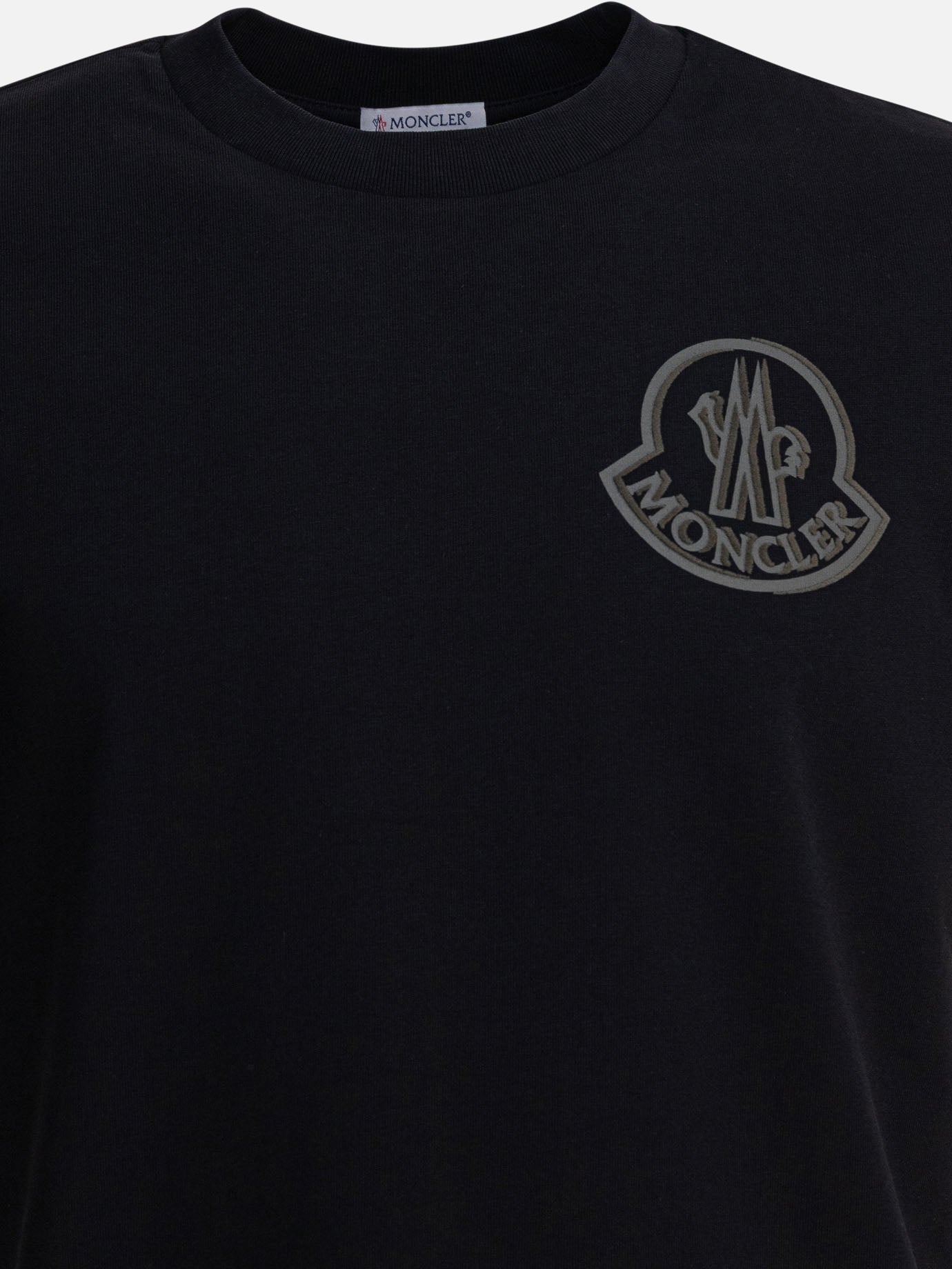 Crewneck t-shirts Logo  Black - Moncler Men | PDP | VIETTI Online Store | thumbnail_3