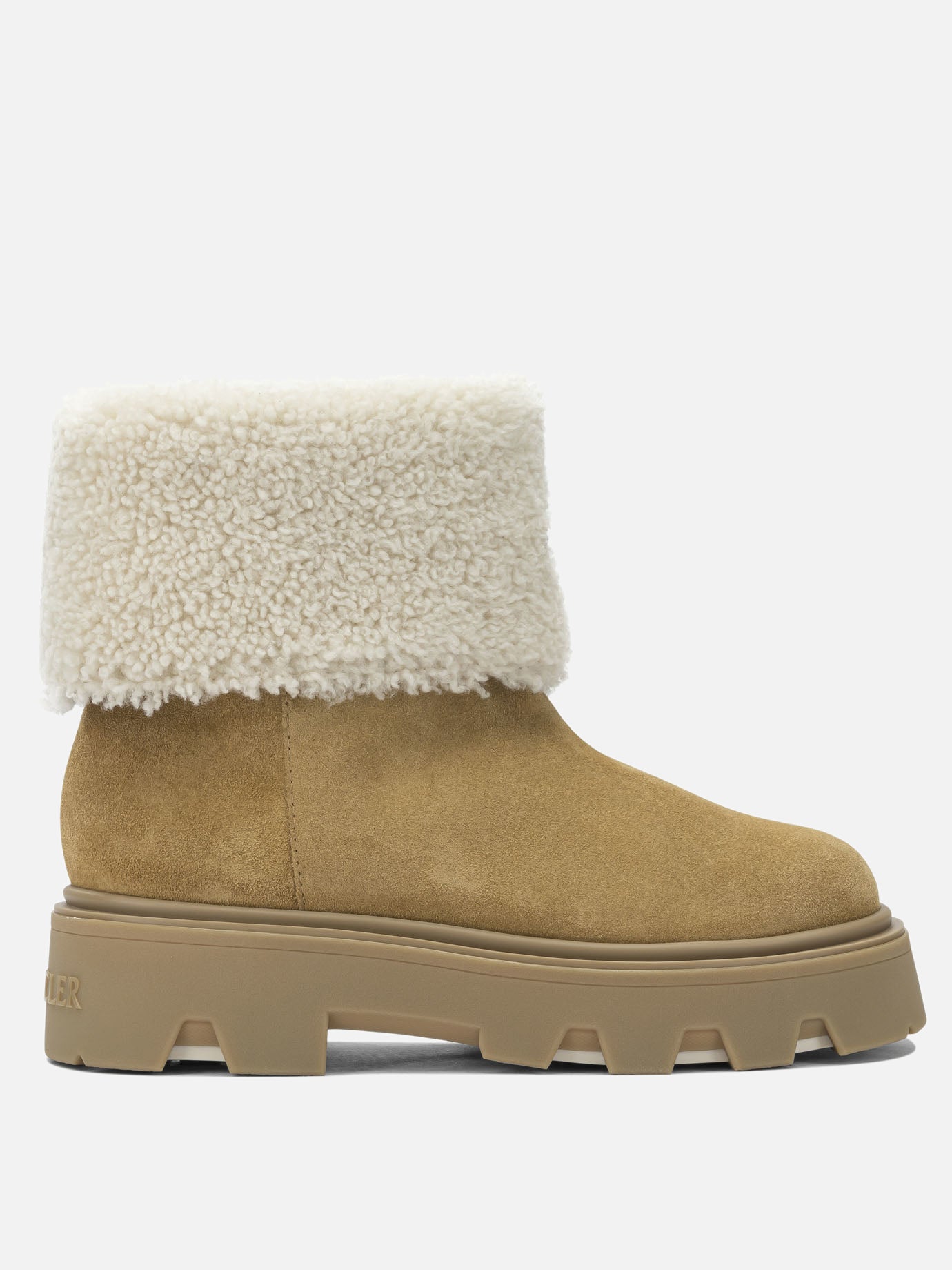 Pull-on boots 100% shearling - 100% rubber  Beige - Moncler Women | PDP | VIETTI Online Store | thumbnail