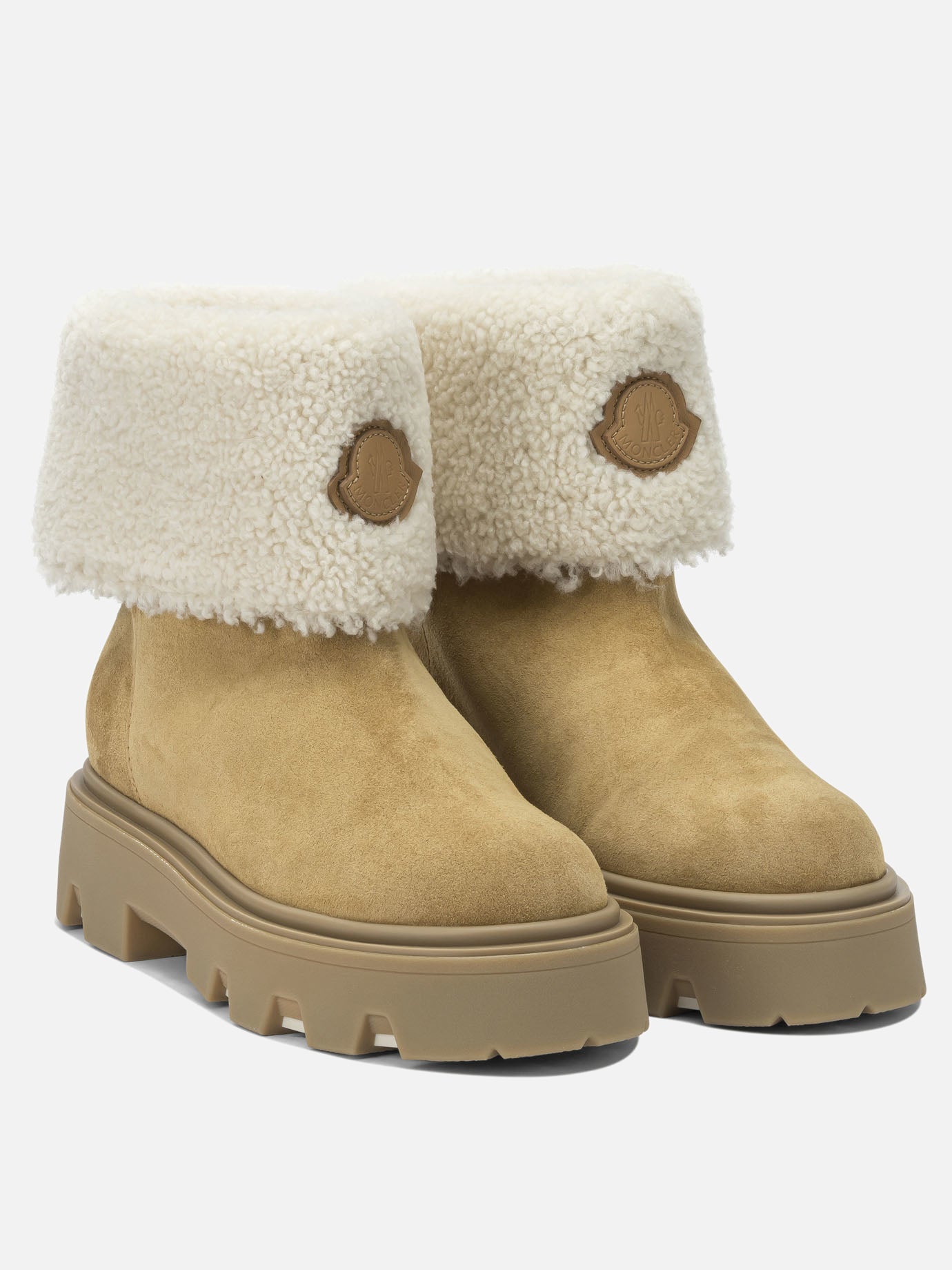 Pull-on boots 100% shearling - 100% rubber  Beige - Moncler Women | PDP | VIETTI Online Store | thumbnail_2