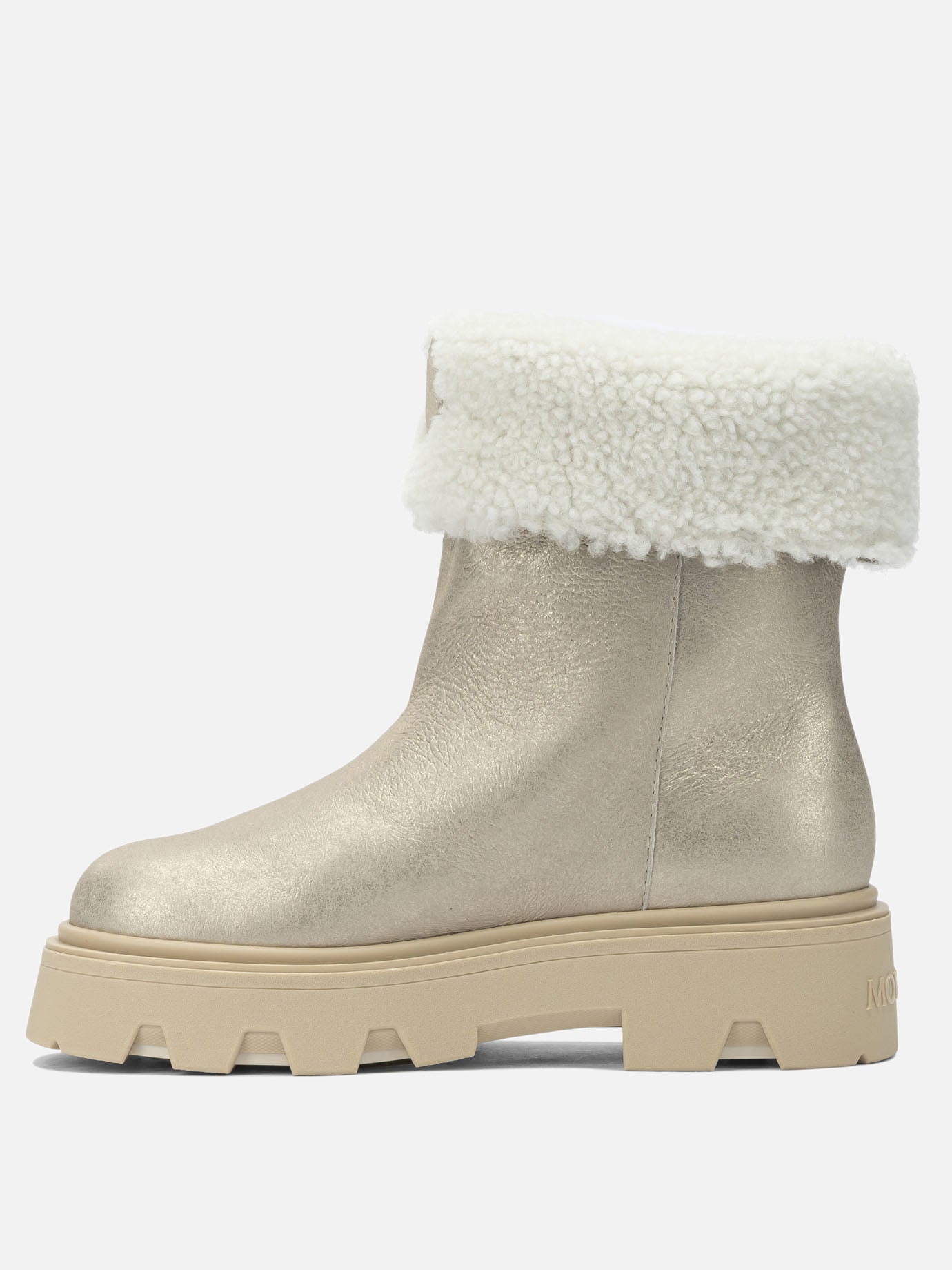 Pull-on boots 100% shearling - 100% rubber  Gold - Moncler Women | PDP | VIETTI Online Store | Zoom-Modal_3

