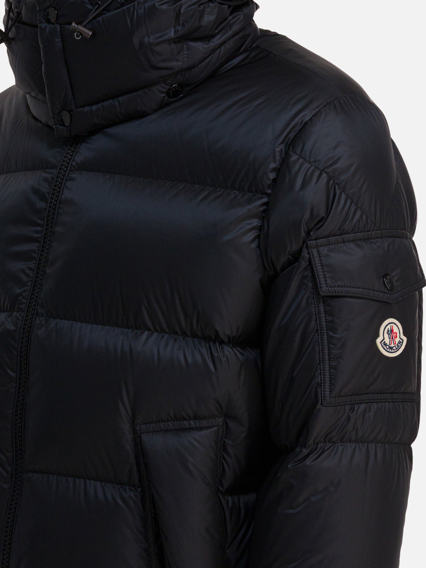 Piumini corti Logo  Nero - Moncler Uomo | PDP | VIETTI Online Store | Zoom-Modal_4
