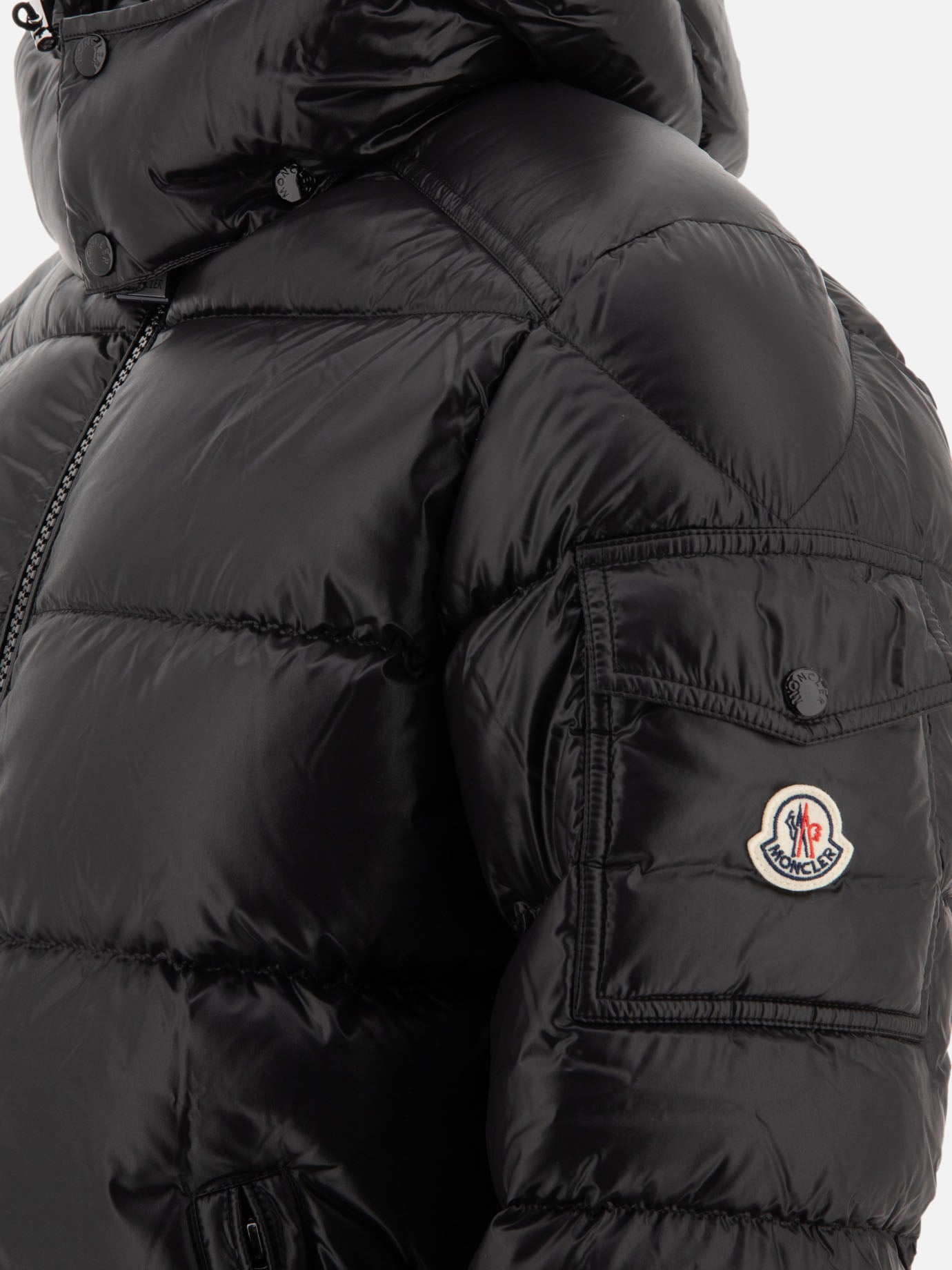Down jackets Solid colour  Black - Moncler Men | PDP | VIETTI Online Store | Zoom-Modal_4
