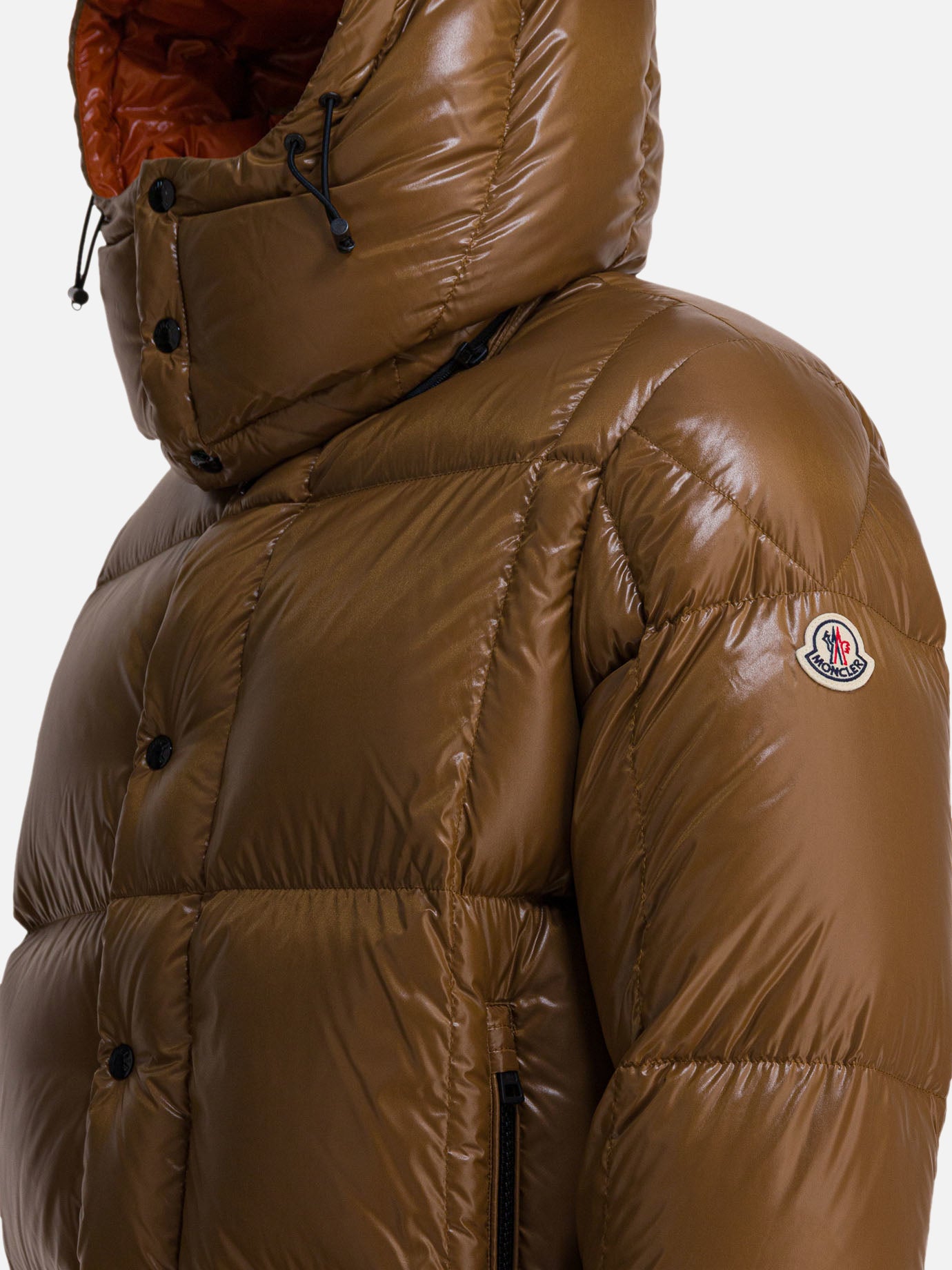 Down jackets Solid colour  Brown - Moncler Men | PDP | VIETTI Online Store | thumbnail_4