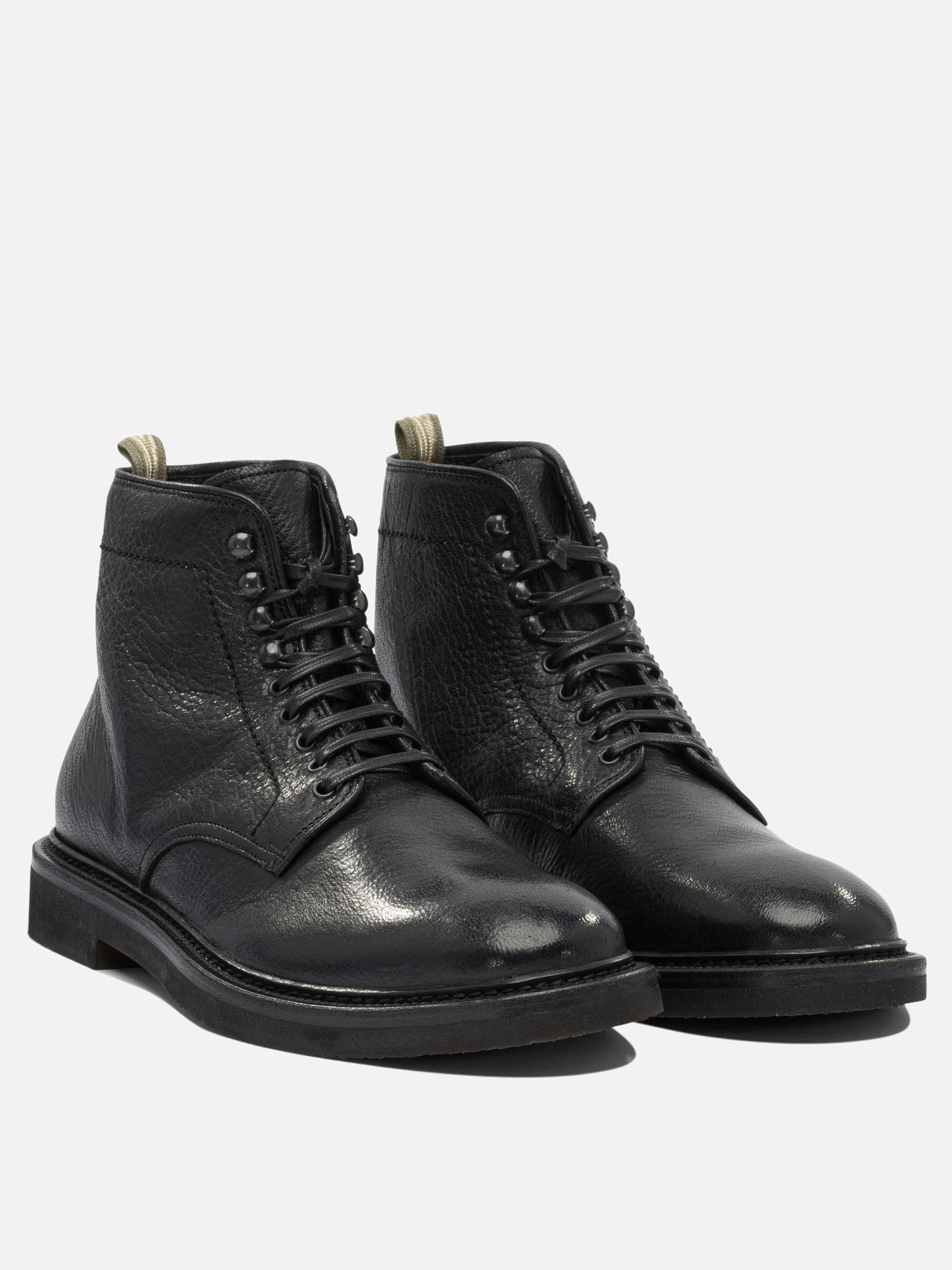 Stivaletti stringati 100% suede - 100% rubber  Nero - Officine Creative Uomo | PDP | VIETTI Online Store | thumbnail_5