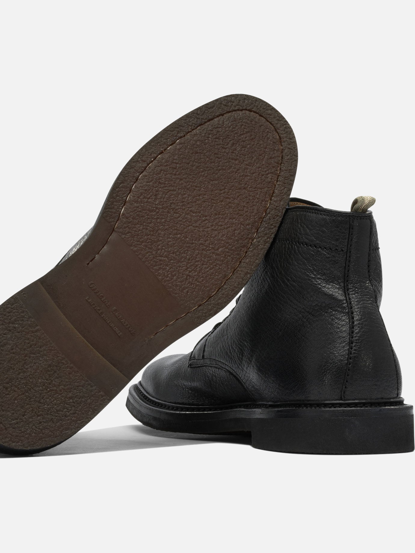 Stivaletti stringati 100% suede - 100% rubber  Nero - Officine Creative Uomo | PDP | VIETTI Online Store | Zoom-Modal_2
