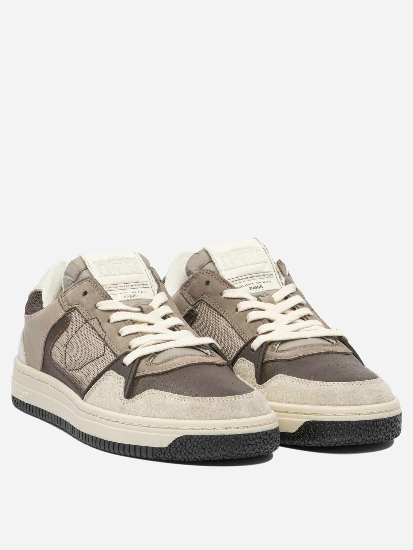 Sneaker basse 80% leather 20% polyamide - 100% leather  Marrone - Philippe Model Paris Uomo | PDP | VIETTI Online Store | Zoom-Modal_2
