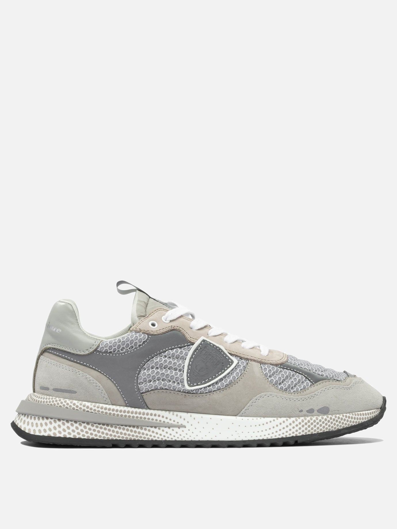 Sneaker basse 80% suede 20% mesh - 100% rubber  Grigio - Philippe Model Paris Uomo | PDP | VIETTI Online Store | thumbnail