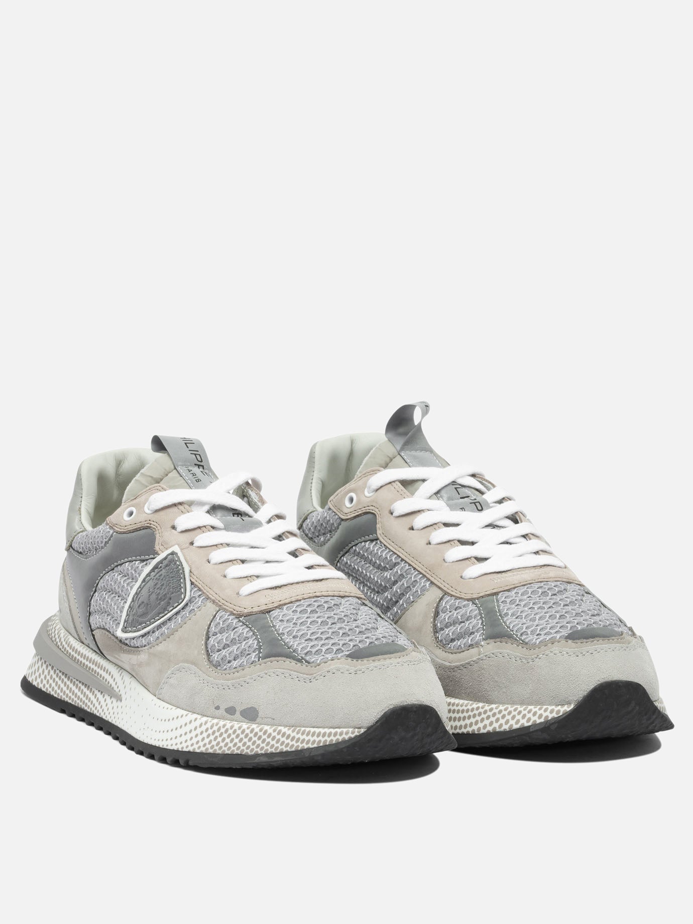 Sneaker basse 80% suede 20% mesh - 100% rubber  Grigio - Philippe Model Paris Uomo | PDP | VIETTI Online Store | Zoom-Modal_2
