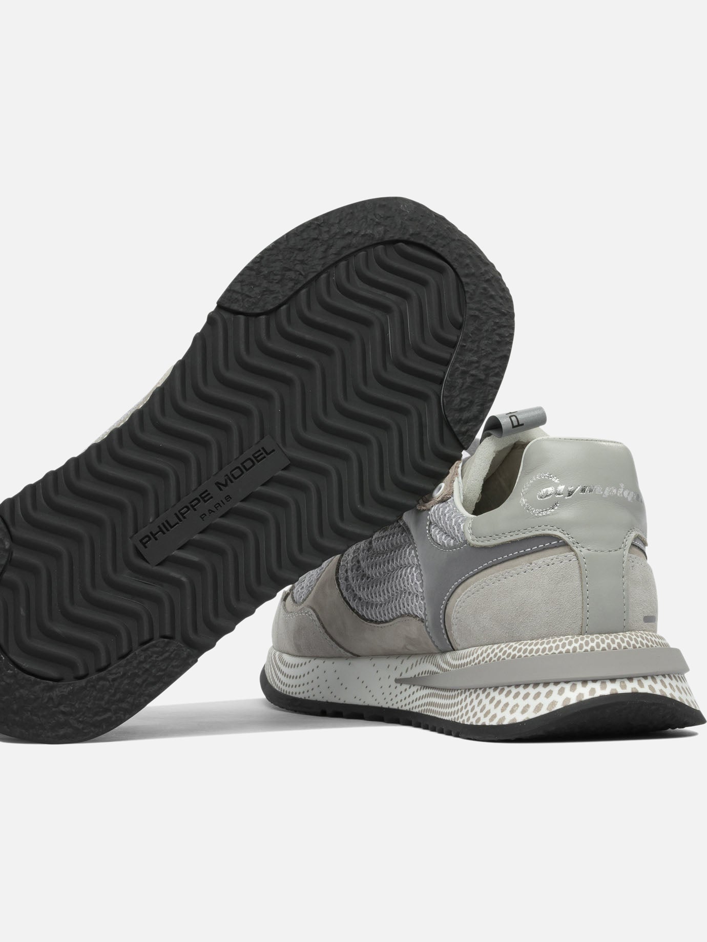 Sneaker basse 80% suede 20% mesh - 100% rubber  Grigio - Philippe Model Paris Uomo | PDP | VIETTI Online Store | thumbnail_5