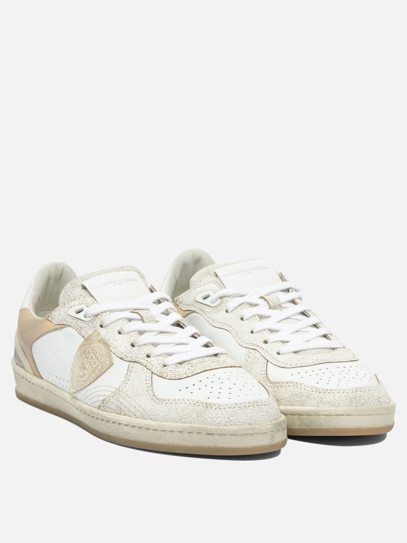 Sneaker basse 100% leather - 100% rubber  Bianco - Philippe Model Paris Uomo | PDP | VIETTI Online Store | Zoom-Modal_2
