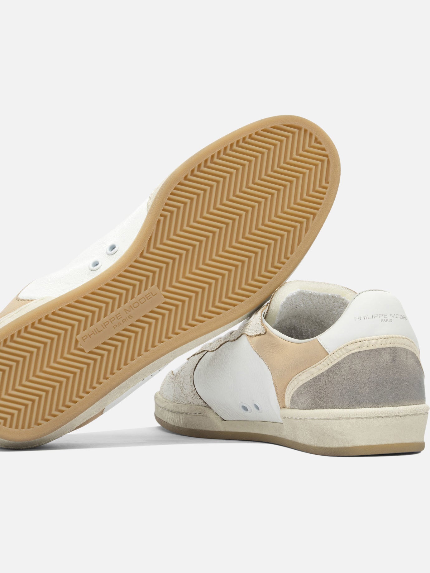 Sneaker basse 100% leather - 100% rubber  Bianco - Philippe Model Paris Uomo | PDP | VIETTI Online Store | thumbnail_5