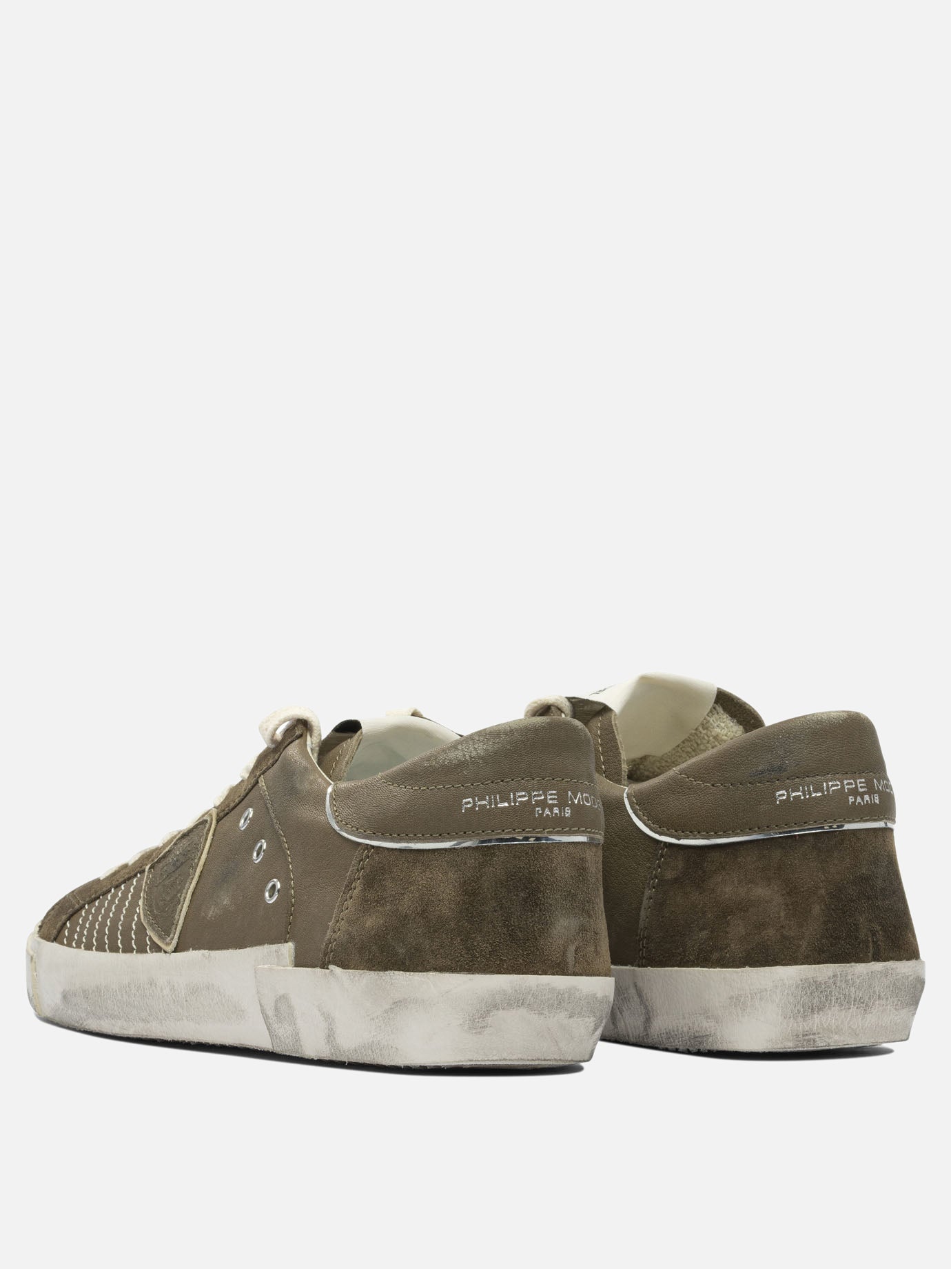 Sneaker basse 100% leather - 100% rubber  Verde - Philippe Model Paris Uomo | PDP | VIETTI Online Store | Zoom-Modal_4
