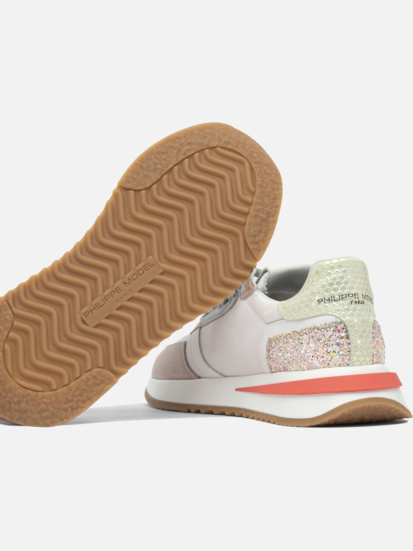 Sneaker basse 80% leather 20% polyamide - 100% rubber  Beige - Philippe Model Paris Donna | PDP | VIETTI Online Store | thumbnail_5