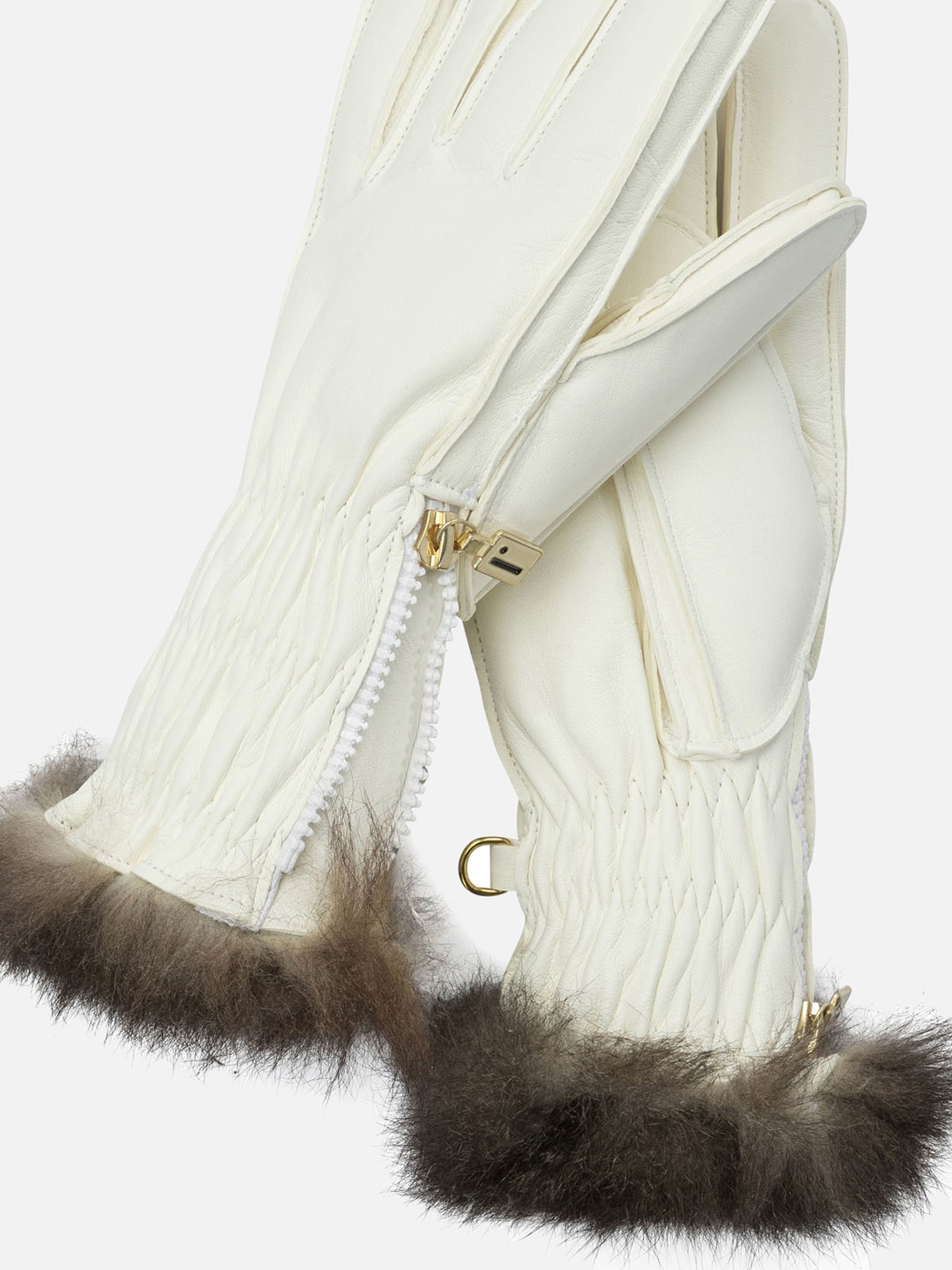 Guanti sportivi 100% leather  Bianco - Restelli Donna | PDP | VIETTI Online Store | Zoom-Modal_2
