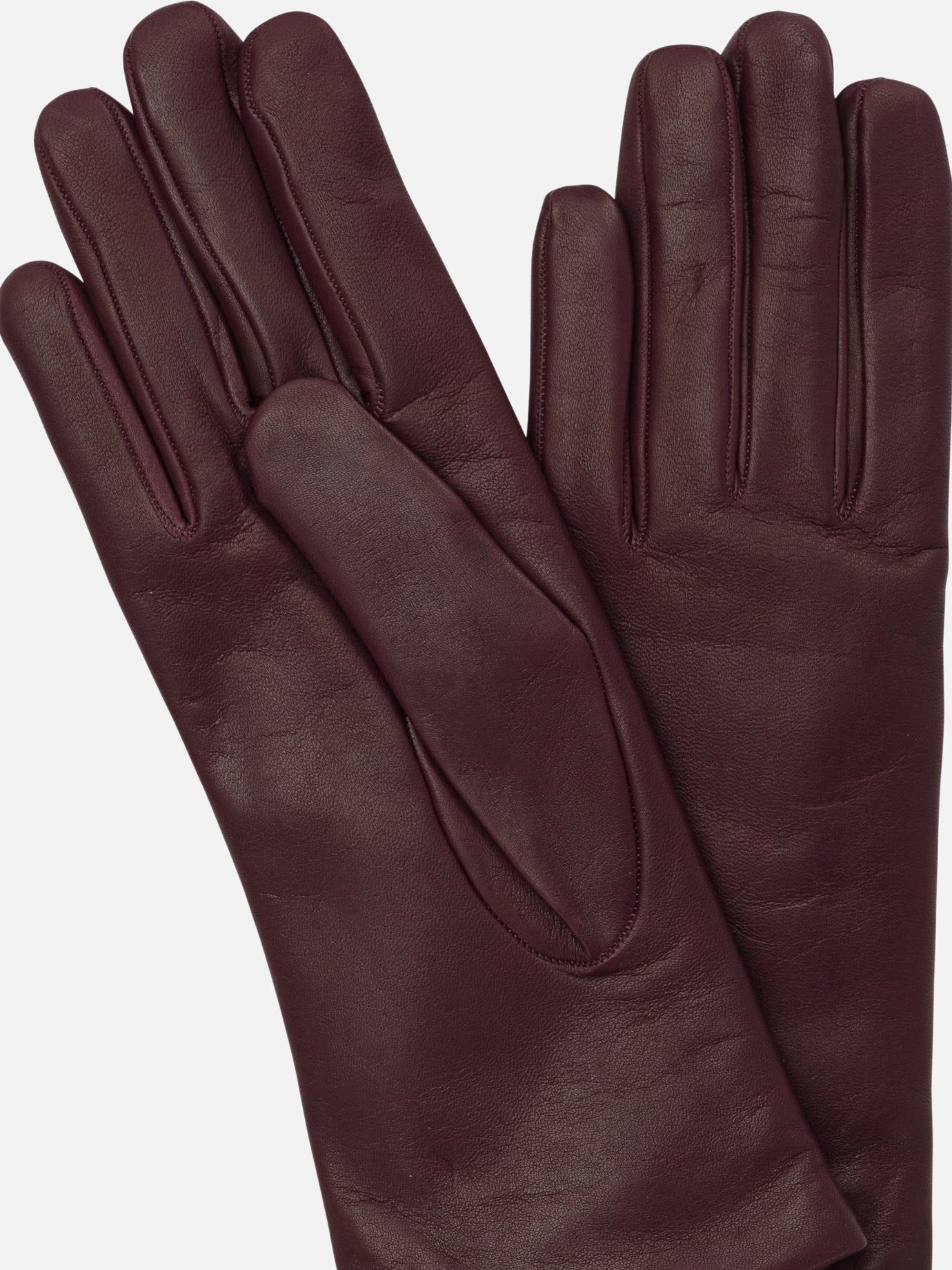 Casual gloves 100% leather - Lining: 100% cashmere  Bordeaux - Restelli Women | PDP | VIETTI Online Store | Zoom-Modal_2
