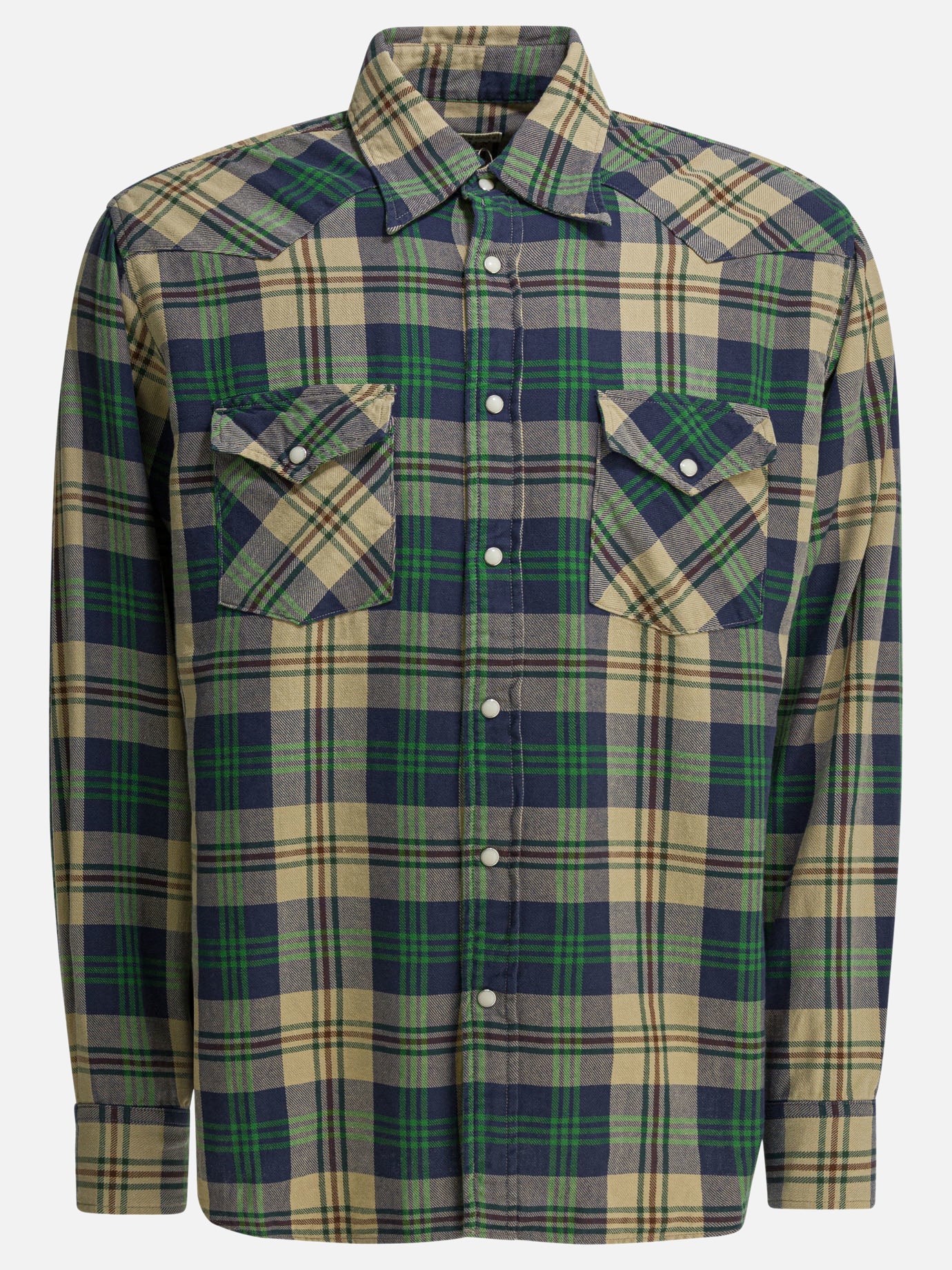 Casual shirts Check  Green - KAPITAL Men | PDP | VIETTI Online Store | Zoom-Modal

