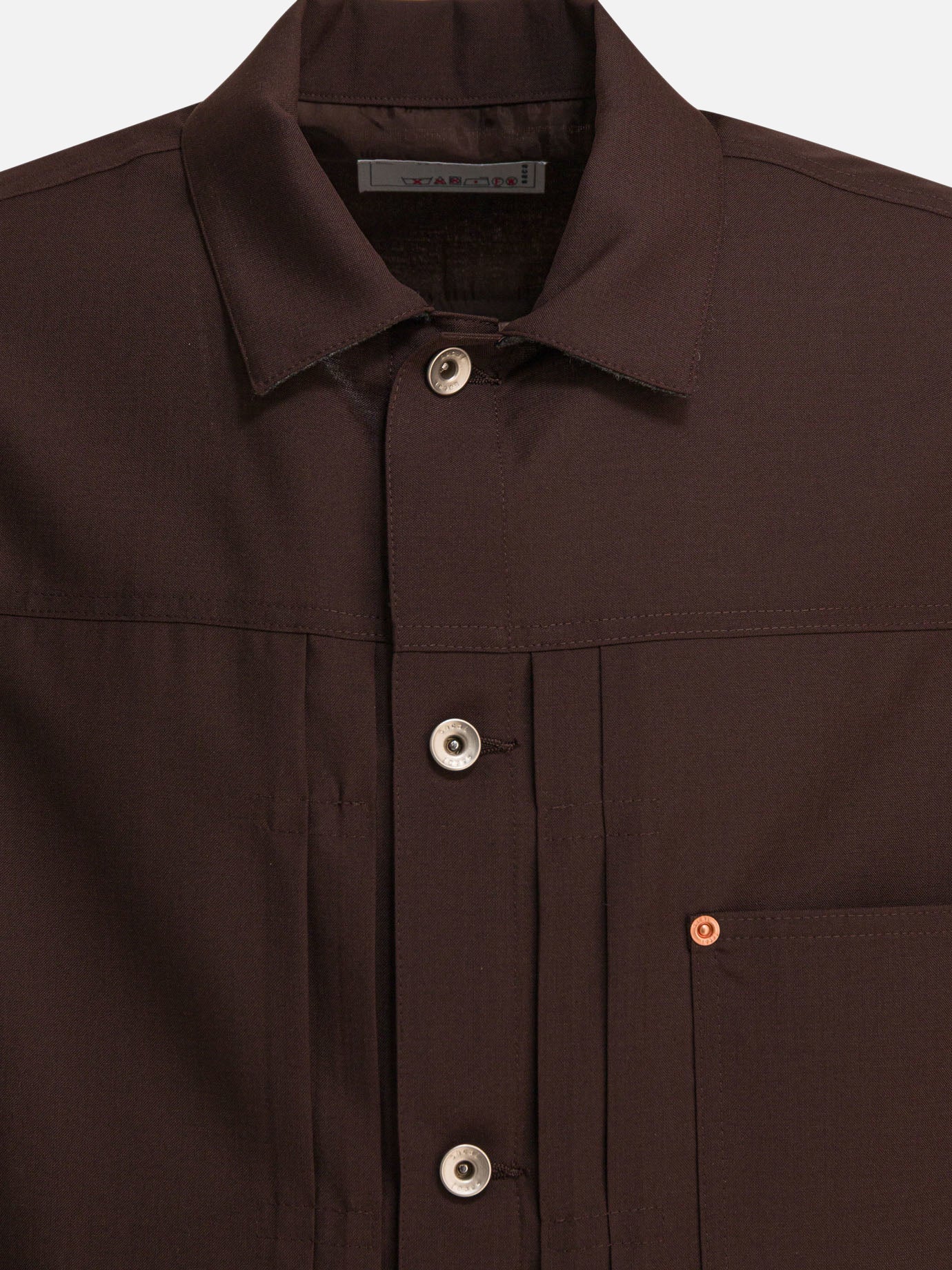 Giacche overshirt Solid colour  Marrone - Sacai Uomo | PDP | VIETTI Online Store | thumbnail_3
