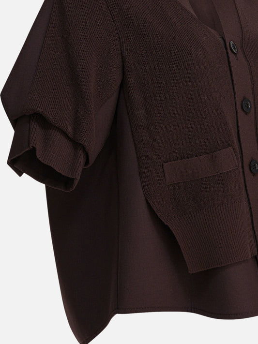 Cardigan Solid colour  Marrone - Sacai Donna | PDP | VIETTI Online Store | 2
