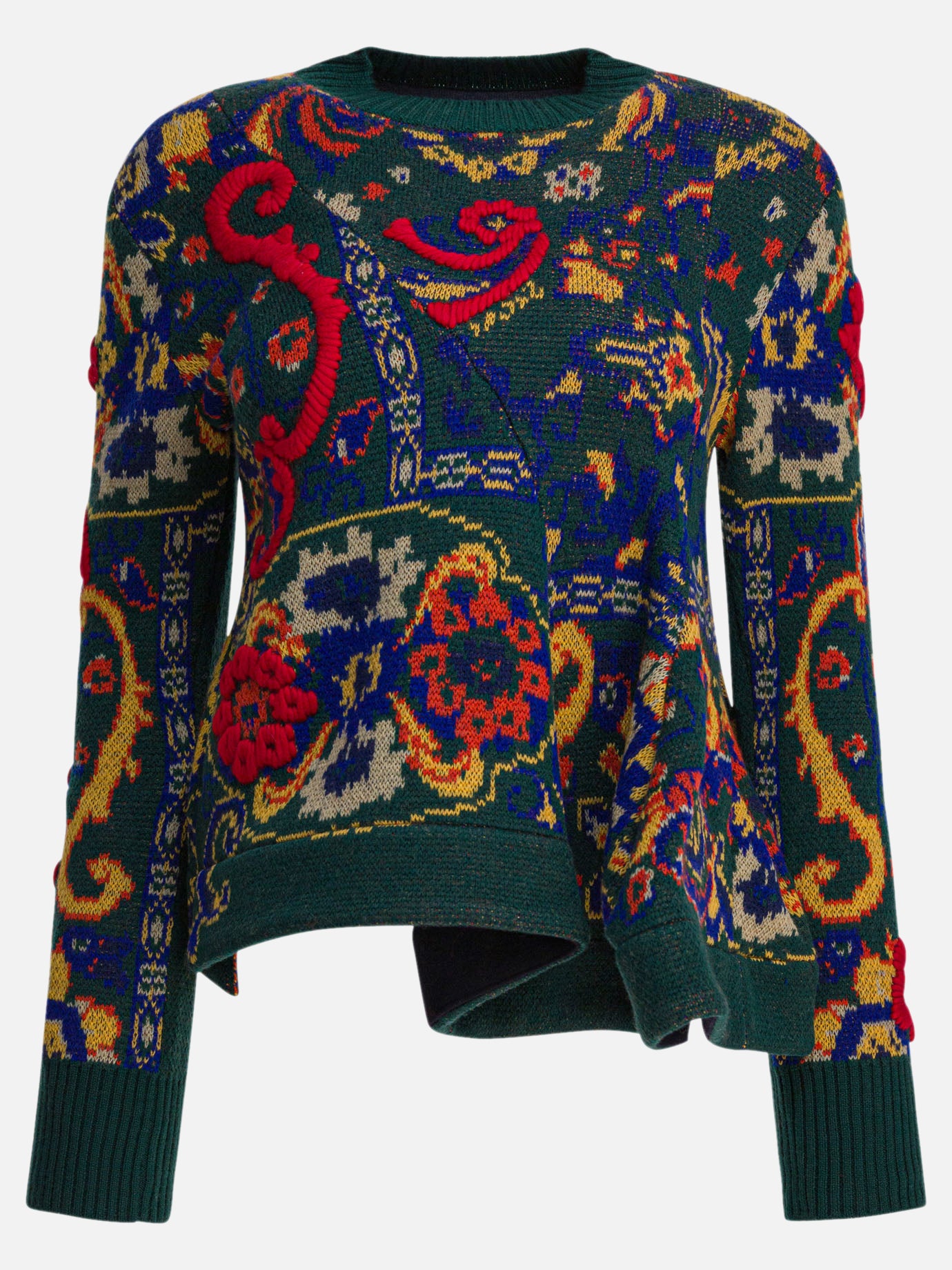 Maglioni girocollo Floral  Verde - Sacai Donna | PDP | VIETTI Online Store | thumbnail