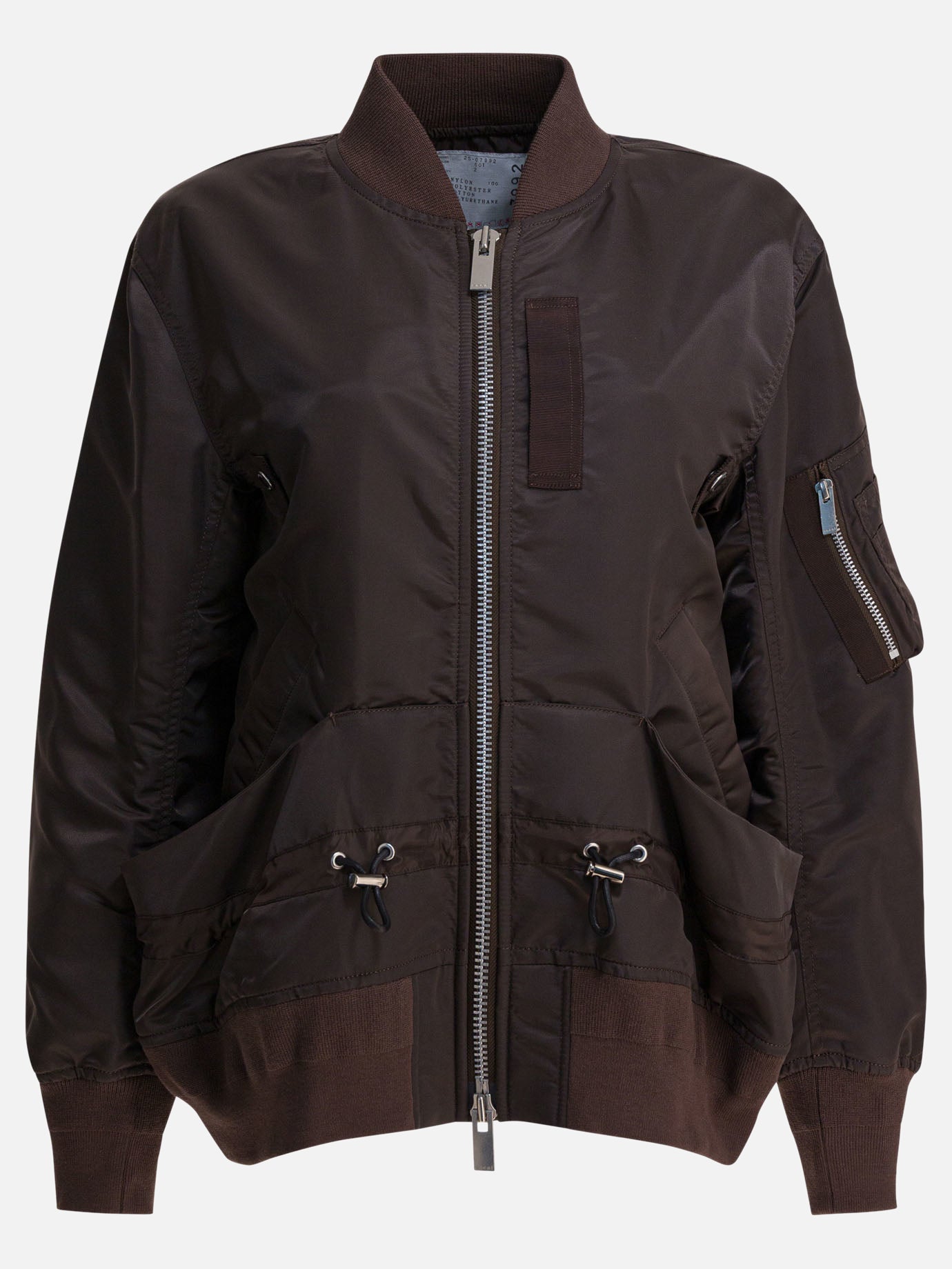 Bomber Solid colour  Marrone - Sacai Donna | PDP | VIETTI Online Store | thumbnail