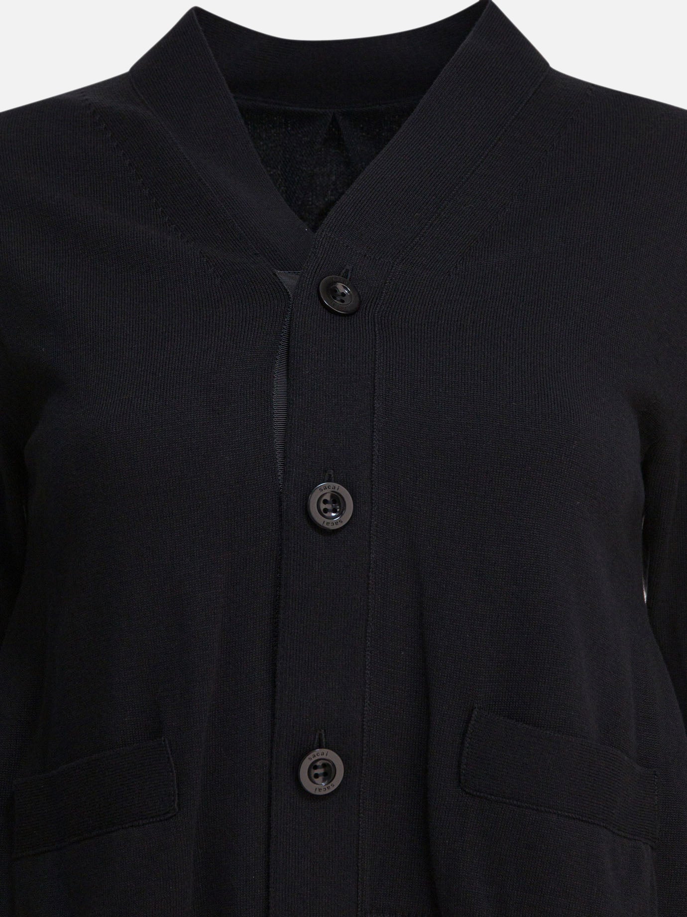 Cardigans Solid colour  Black - Sacai Women | PDP | VIETTI Online Store | thumbnail_3