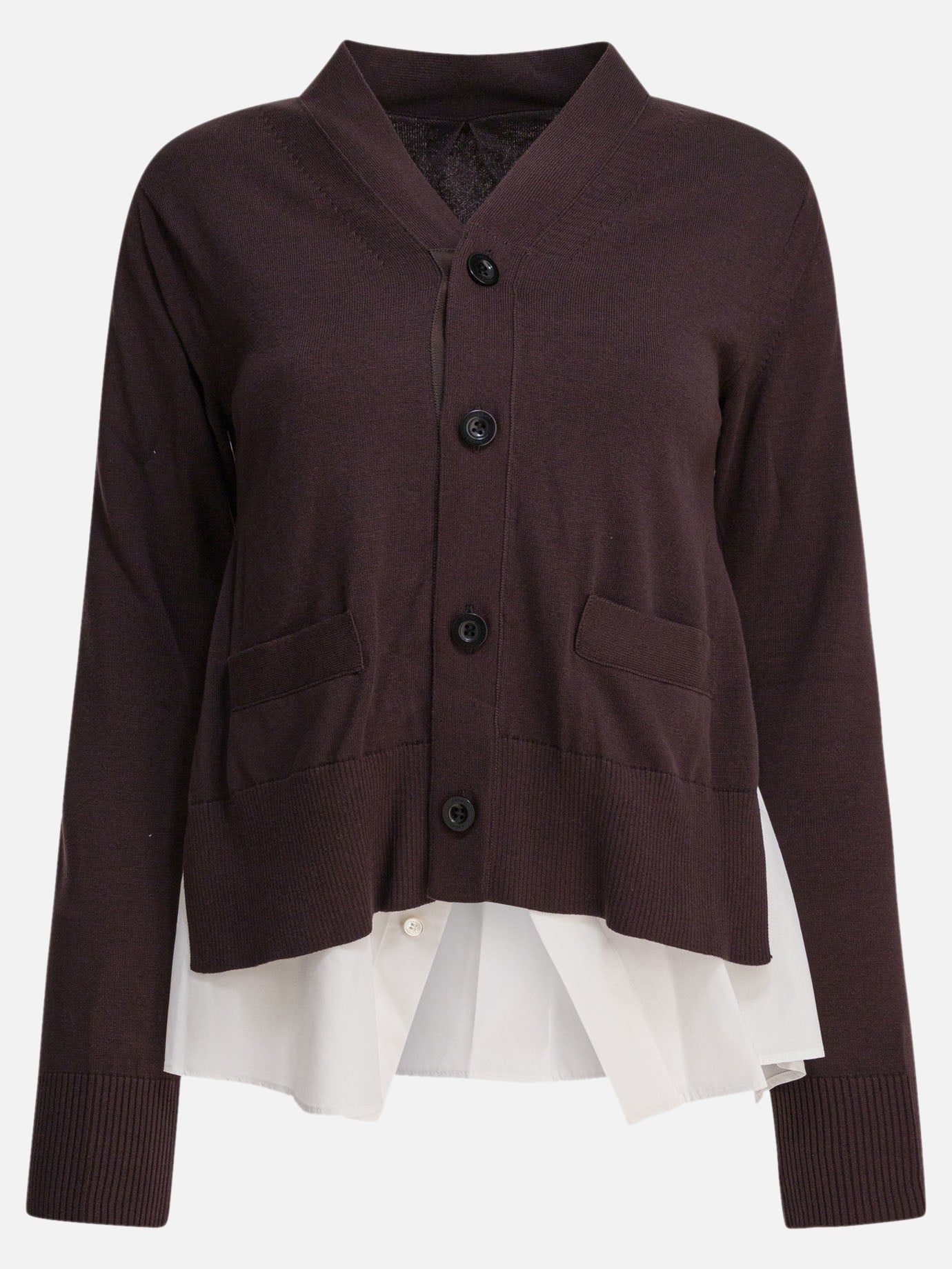 Cardigan Solid colour  Marrone - Sacai Donna | PDP | VIETTI Online Store | Zoom-Modal
