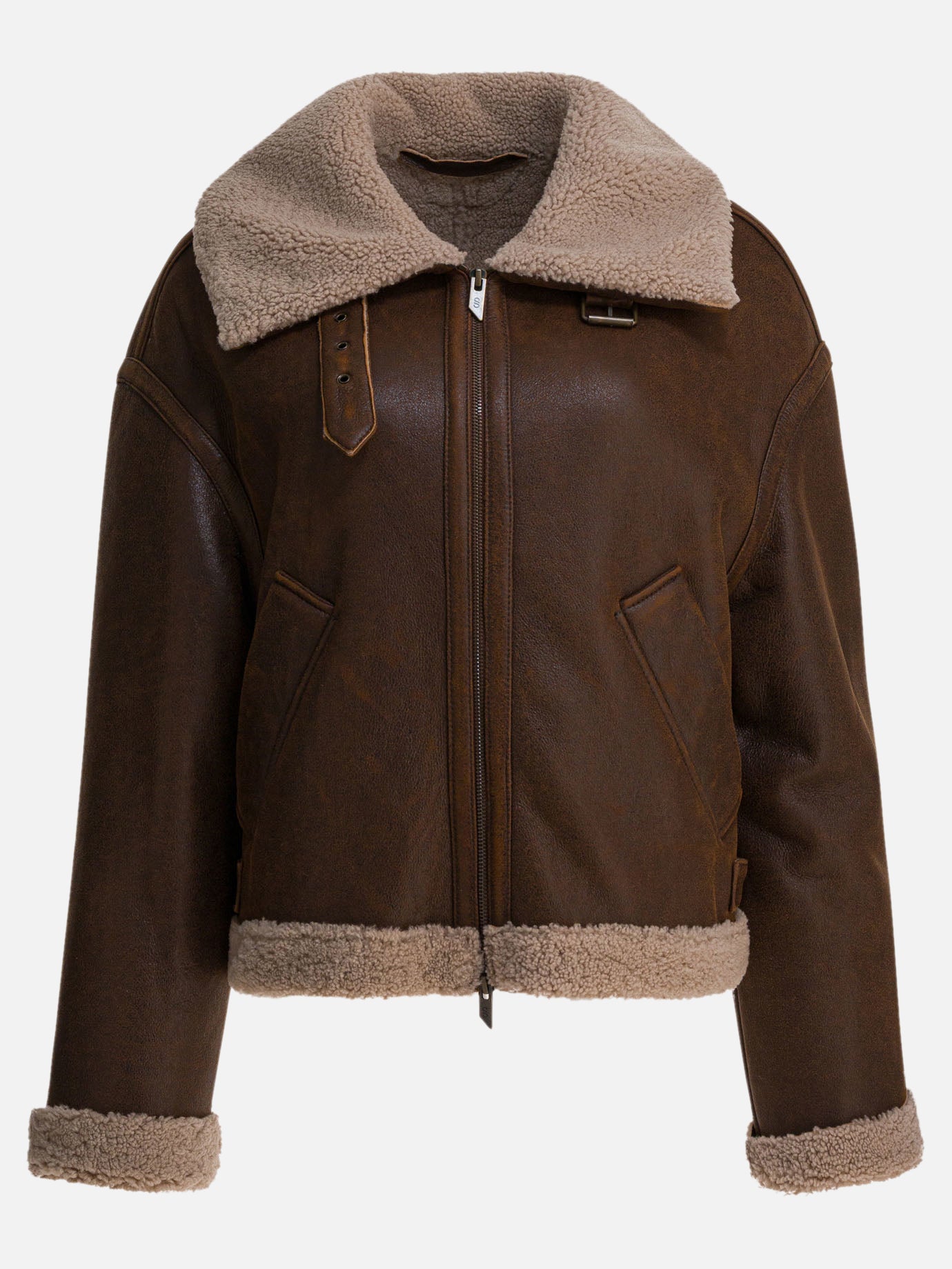 Giacche shearling Solid colour  Marrone - Salvatore Santoro Donna | PDP | VIETTI Online Store | Zoom-Modal
