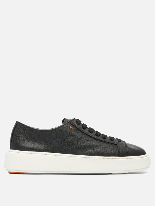 Low top sneakers 100% leather - 100% rubber  Black - Santoni Women | PLP | VIETTI Online Store 
