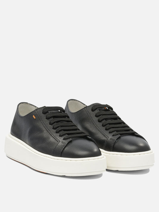 Low top sneakers 100% leather - 100% rubber  Black - Santoni Women | PLP | VIETTI Online Store | 2
