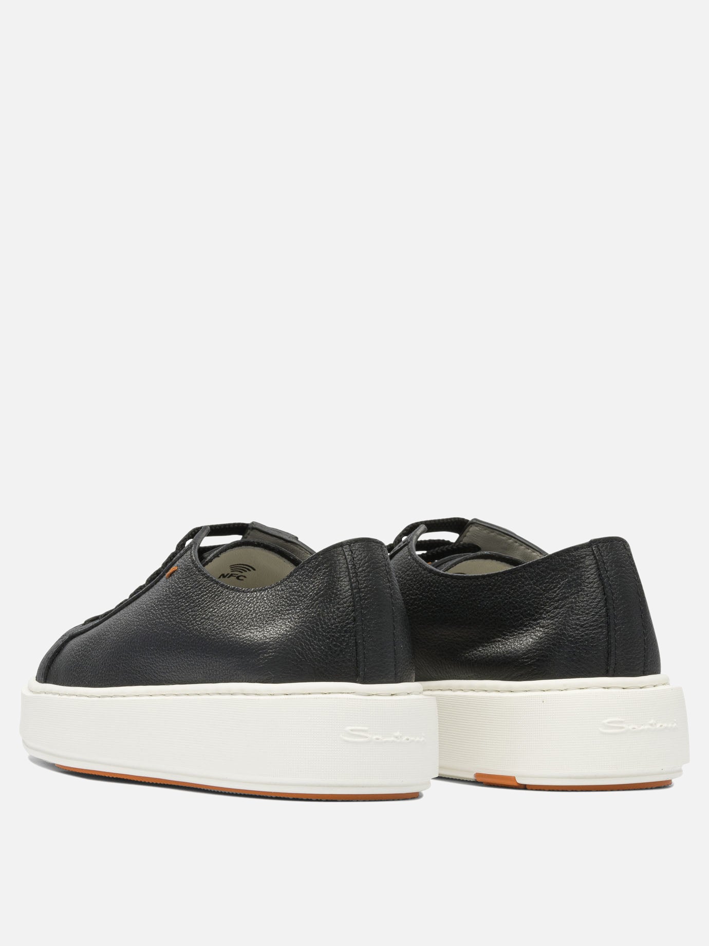 Low top sneakers 100% leather - 100% rubber  Black - Santoni Women | PDP | VIETTI Online Store | thumbnail_4