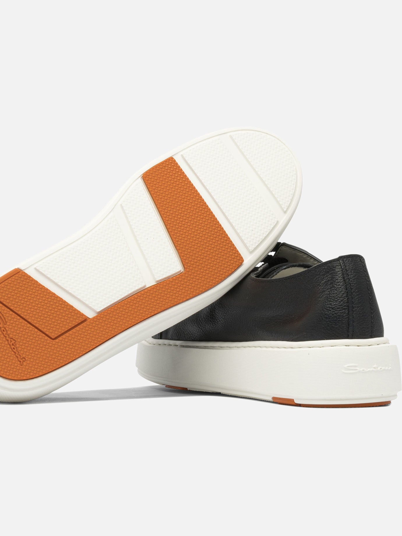 Low top sneakers 100% leather - 100% rubber  Black - Santoni Women | PDP | VIETTI Online Store | thumbnail_5