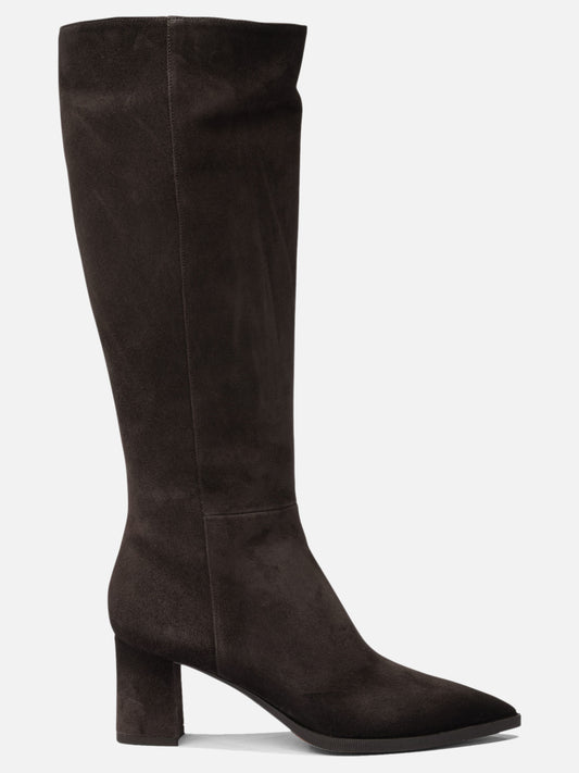 Al ginocchio 100% suede - 100% leather  Marrone - Santoni Donna | PLP | VIETTI Online Store 
