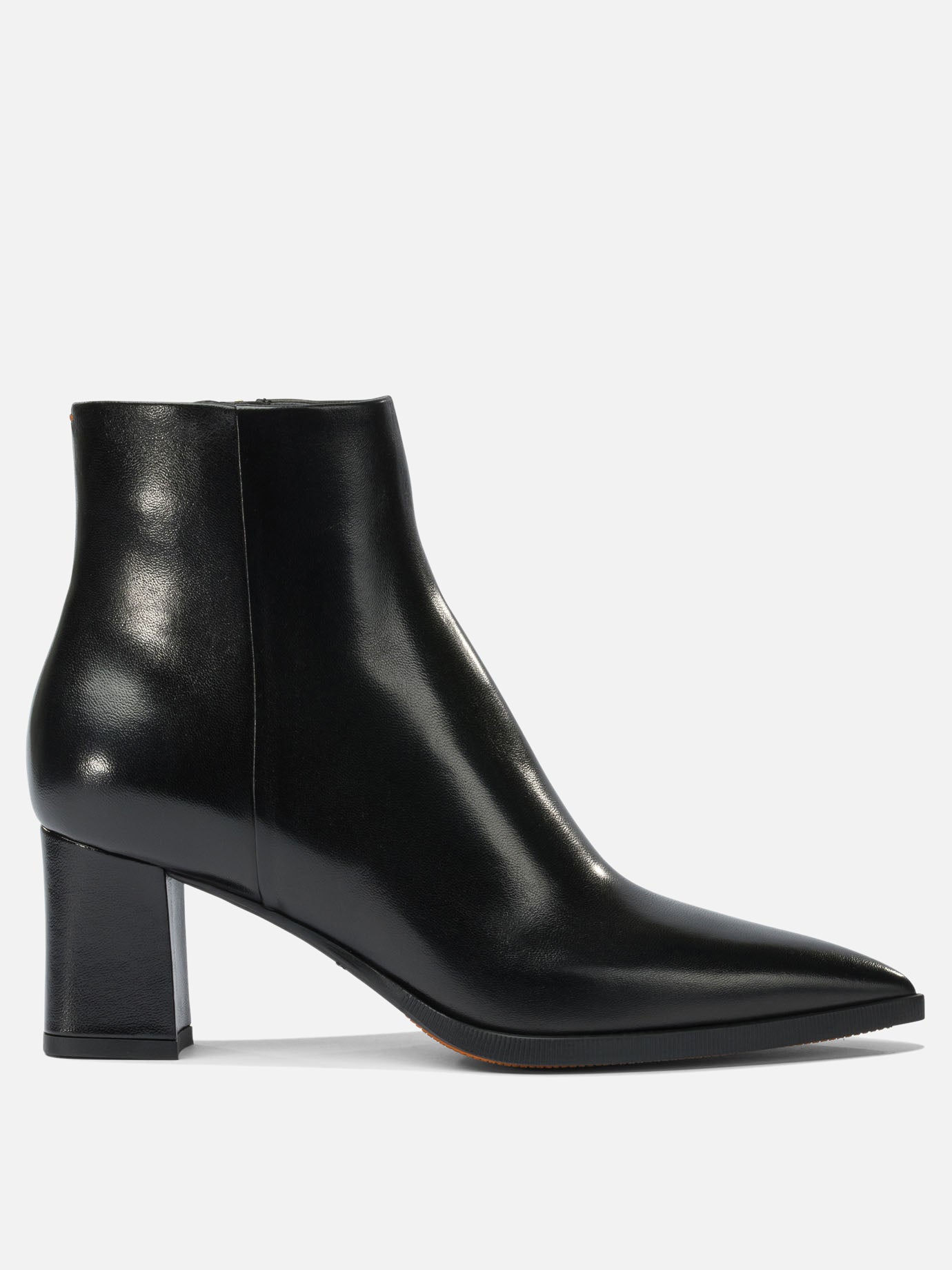 Stivaletti con zip 100% calf leather - 100% calf leather  Nero - Santoni Donna | PDP | VIETTI Online Store | thumbnail