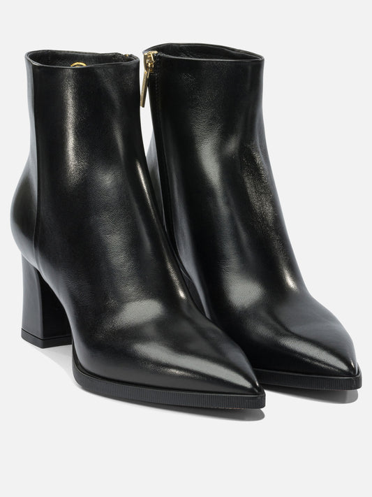 Stivaletti con zip 100% calf leather - 100% calf leather  Nero - Santoni Donna | PLP | VIETTI Online Store | 2
