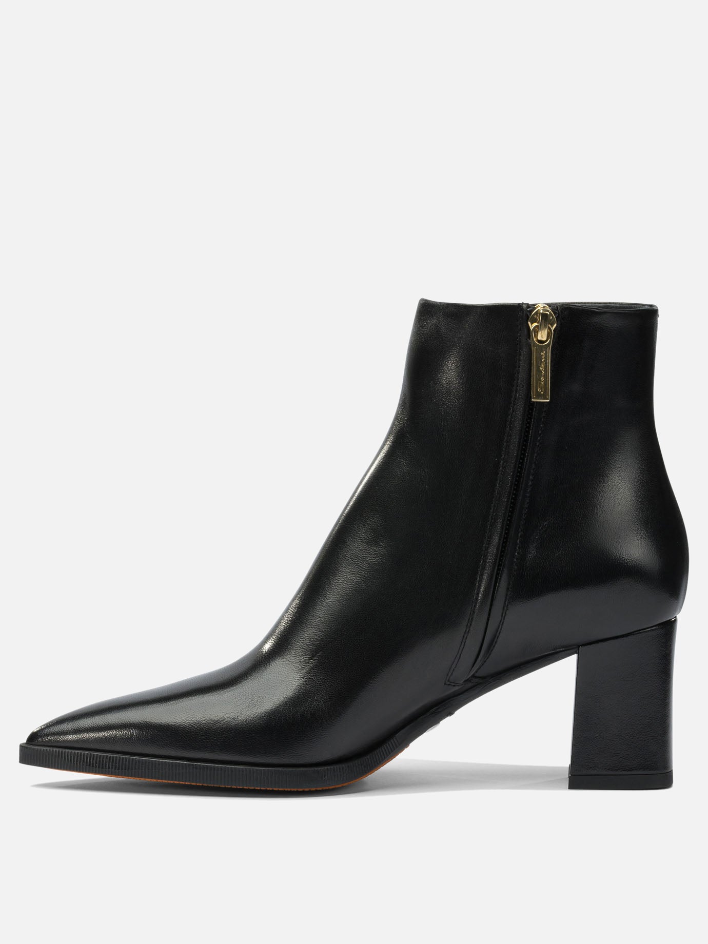 Stivaletti con zip 100% calf leather - 100% calf leather  Nero - Santoni Donna | PDP | VIETTI Online Store | thumbnail_3