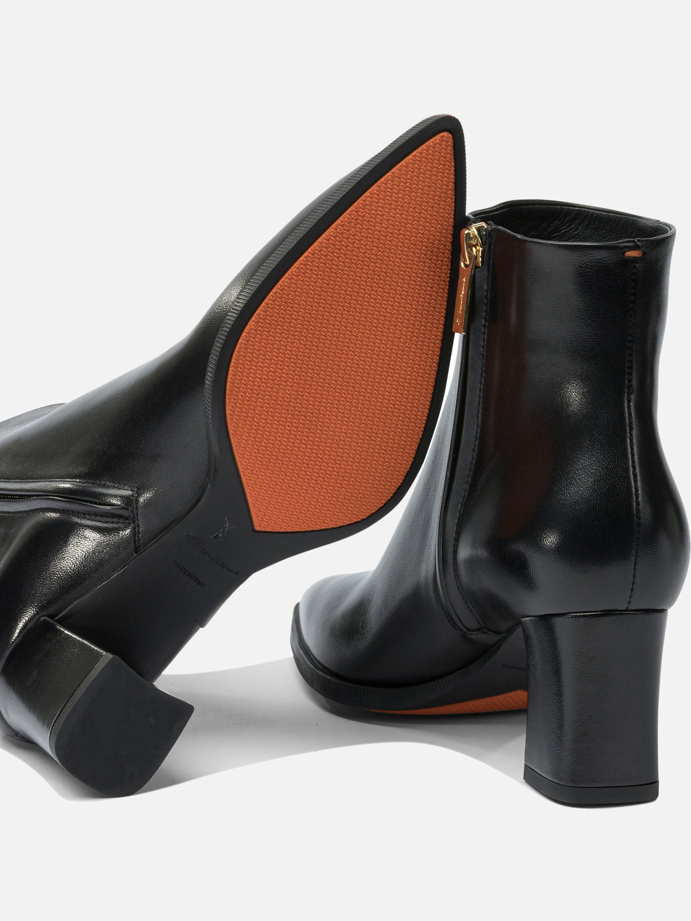 Stivaletti con zip 100% calf leather - 100% calf leather  Nero - Santoni Donna | PDP | VIETTI Online Store | Zoom-Modal_5
