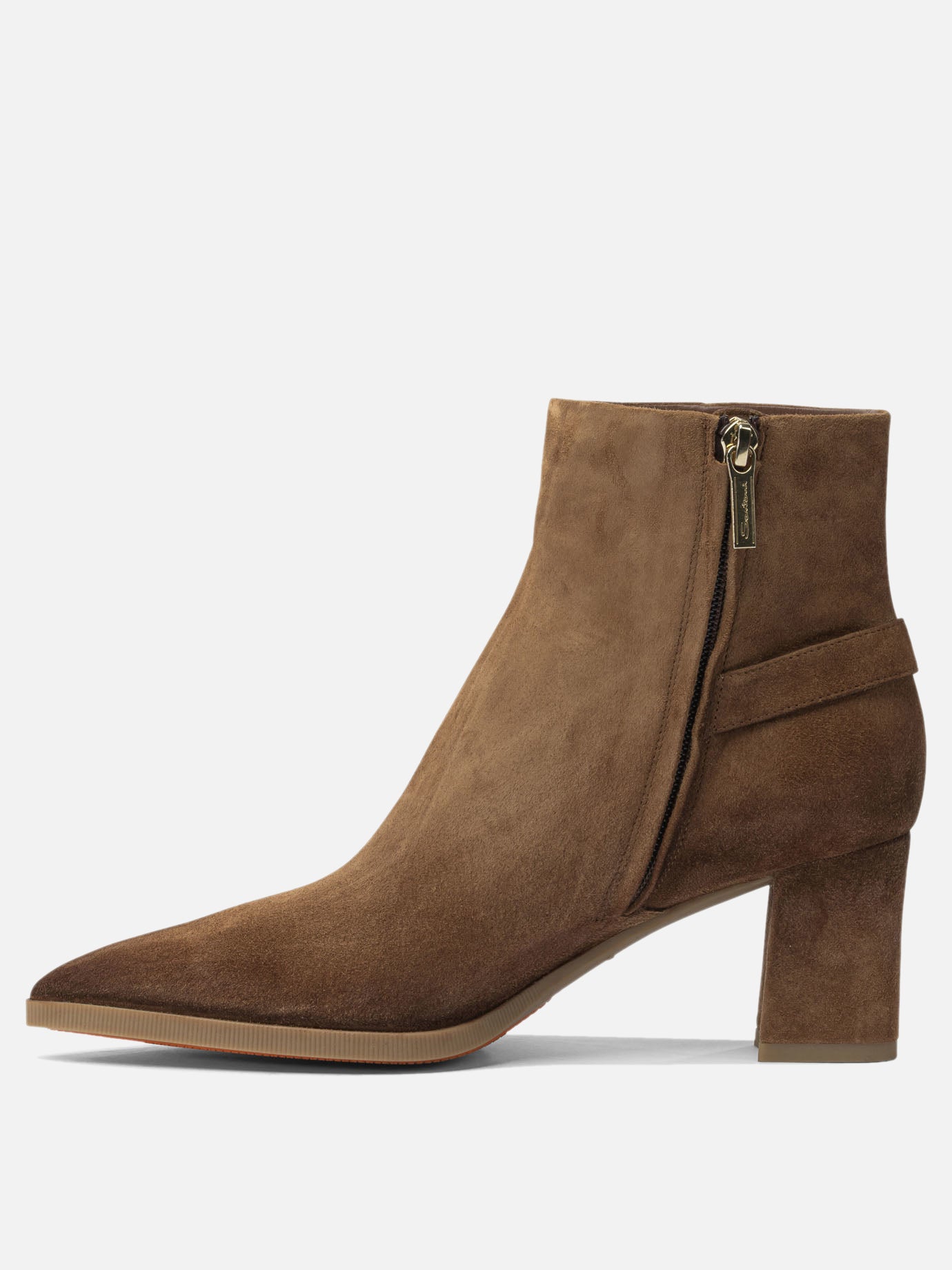 Stivaletti con zip 100% suede - 100% rubber  Marrone - Santoni Donna | PDP | VIETTI Online Store | Zoom-Modal_3
