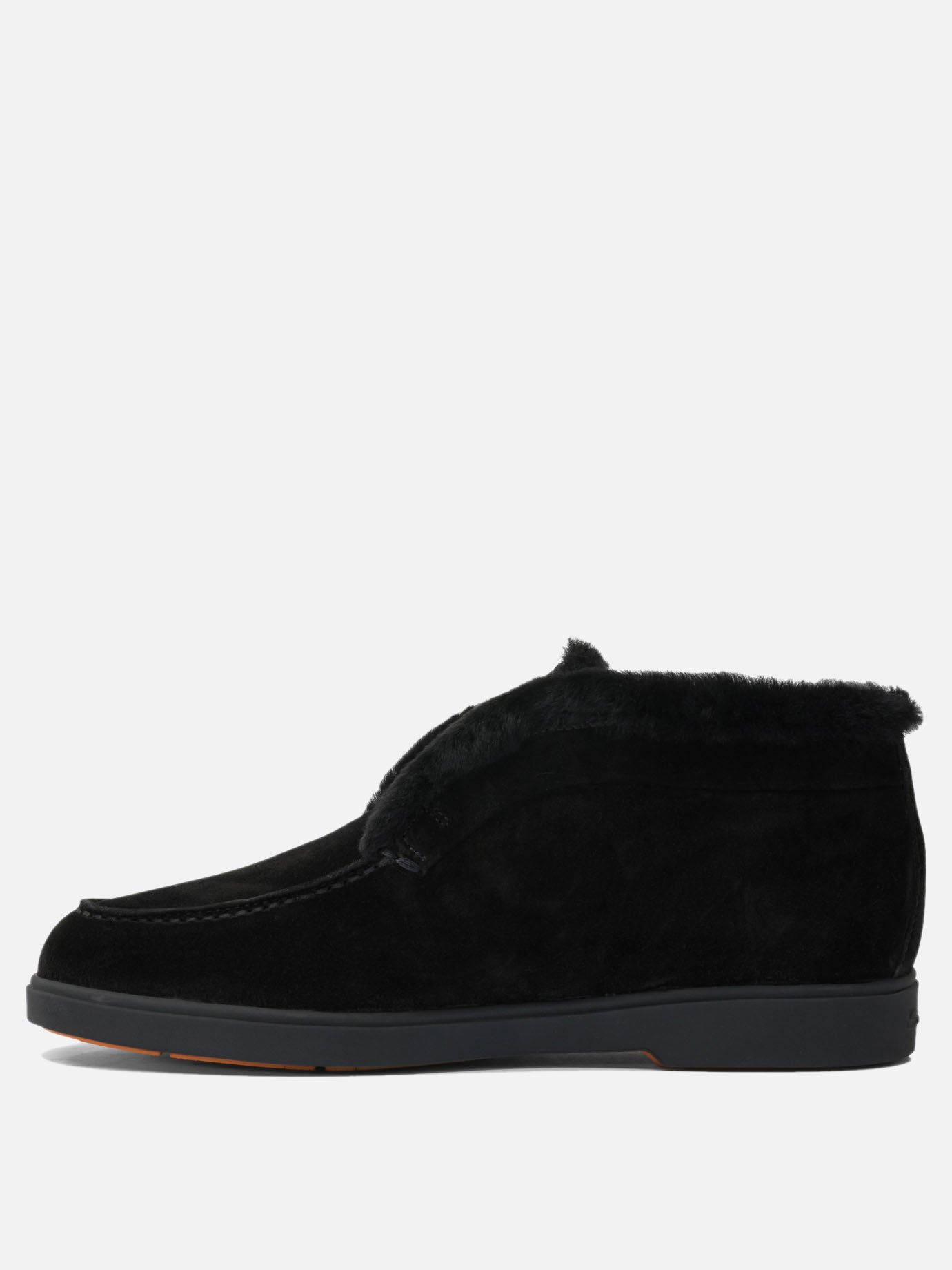 Stivaletti pull-on 100% suede - 100% rubber  Nero - Santoni Donna | PDP | VIETTI Online Store | thumbnail_3