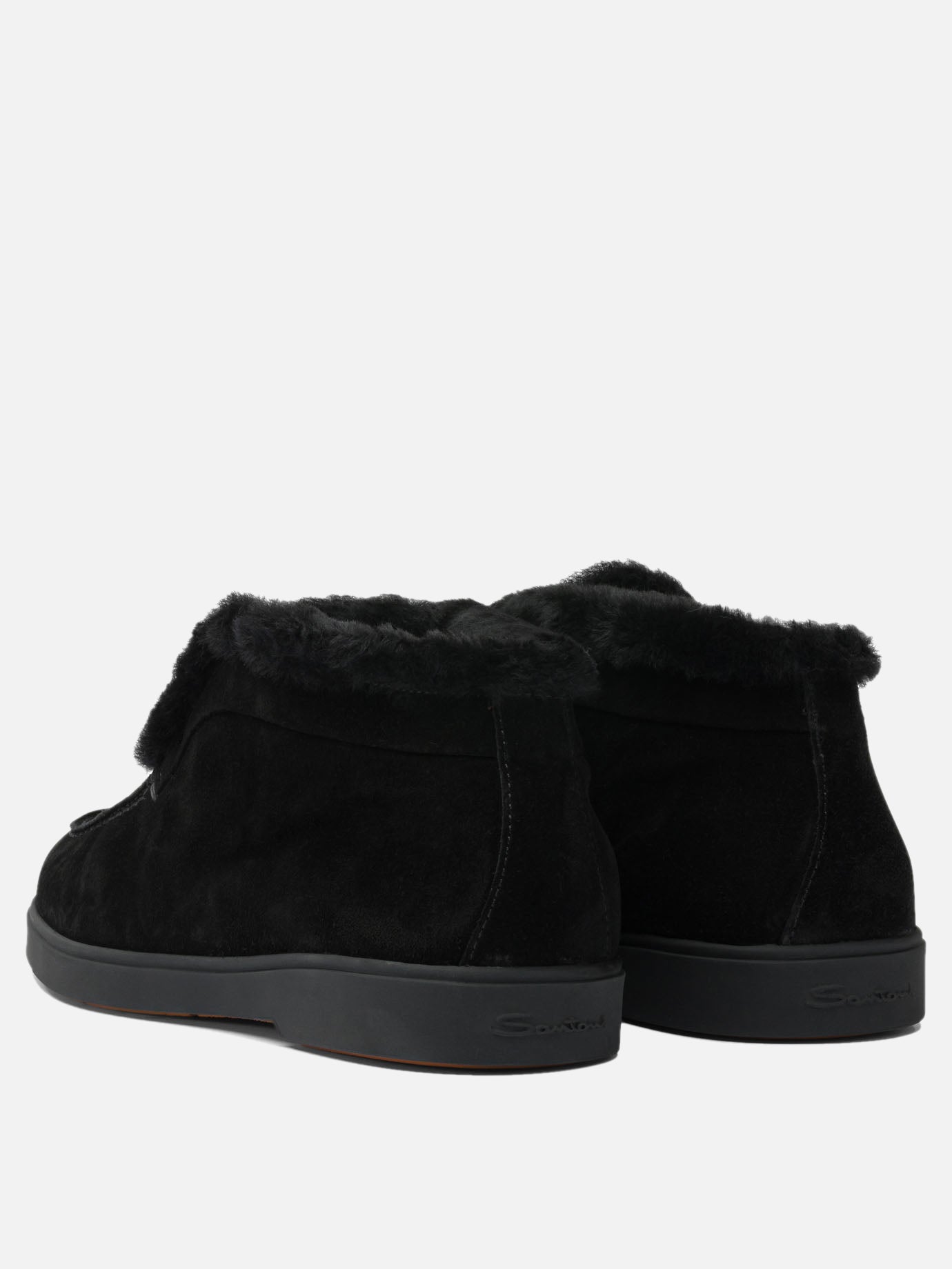 Stivaletti pull-on 100% suede - 100% rubber  Nero - Santoni Donna | PDP | VIETTI Online Store | Zoom-Modal_4
