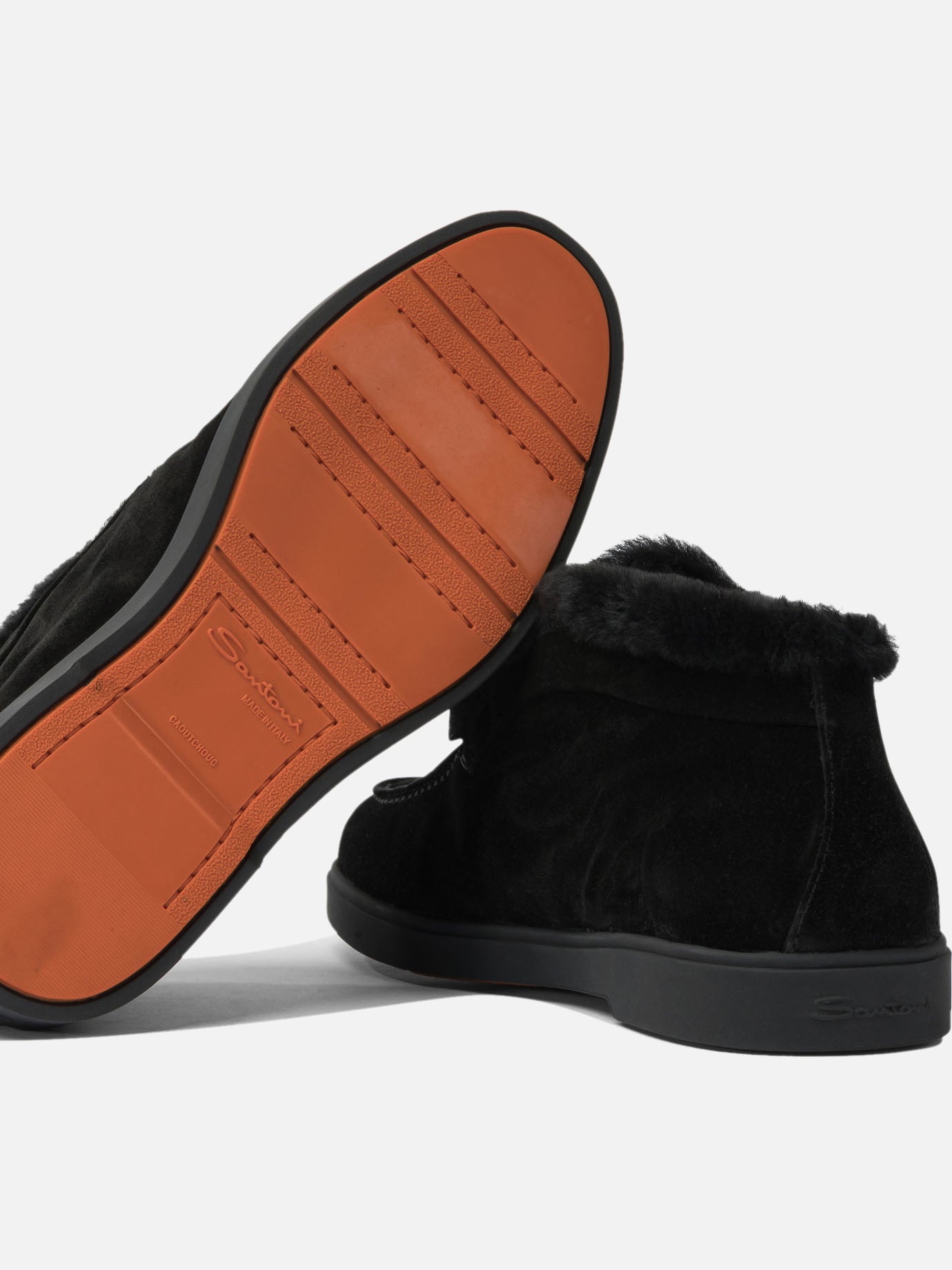 Stivaletti pull-on 100% suede - 100% rubber  Nero - Santoni Donna | PDP | VIETTI Online Store | Zoom-Modal_5
