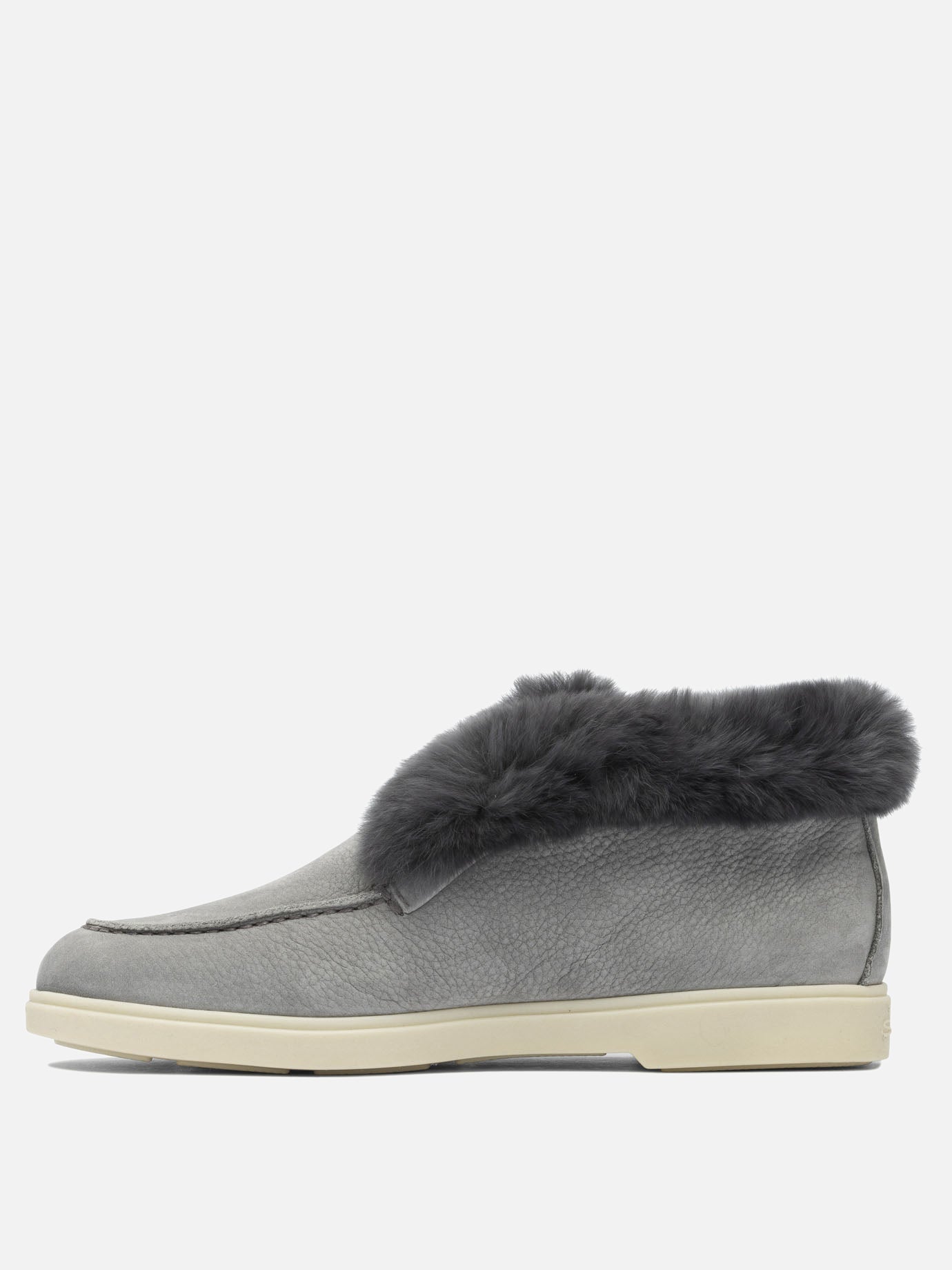 Sneaker basse 100% calf leather - 100% rubber  Grigio - Santoni Donna | PDP | VIETTI Online Store | thumbnail_3