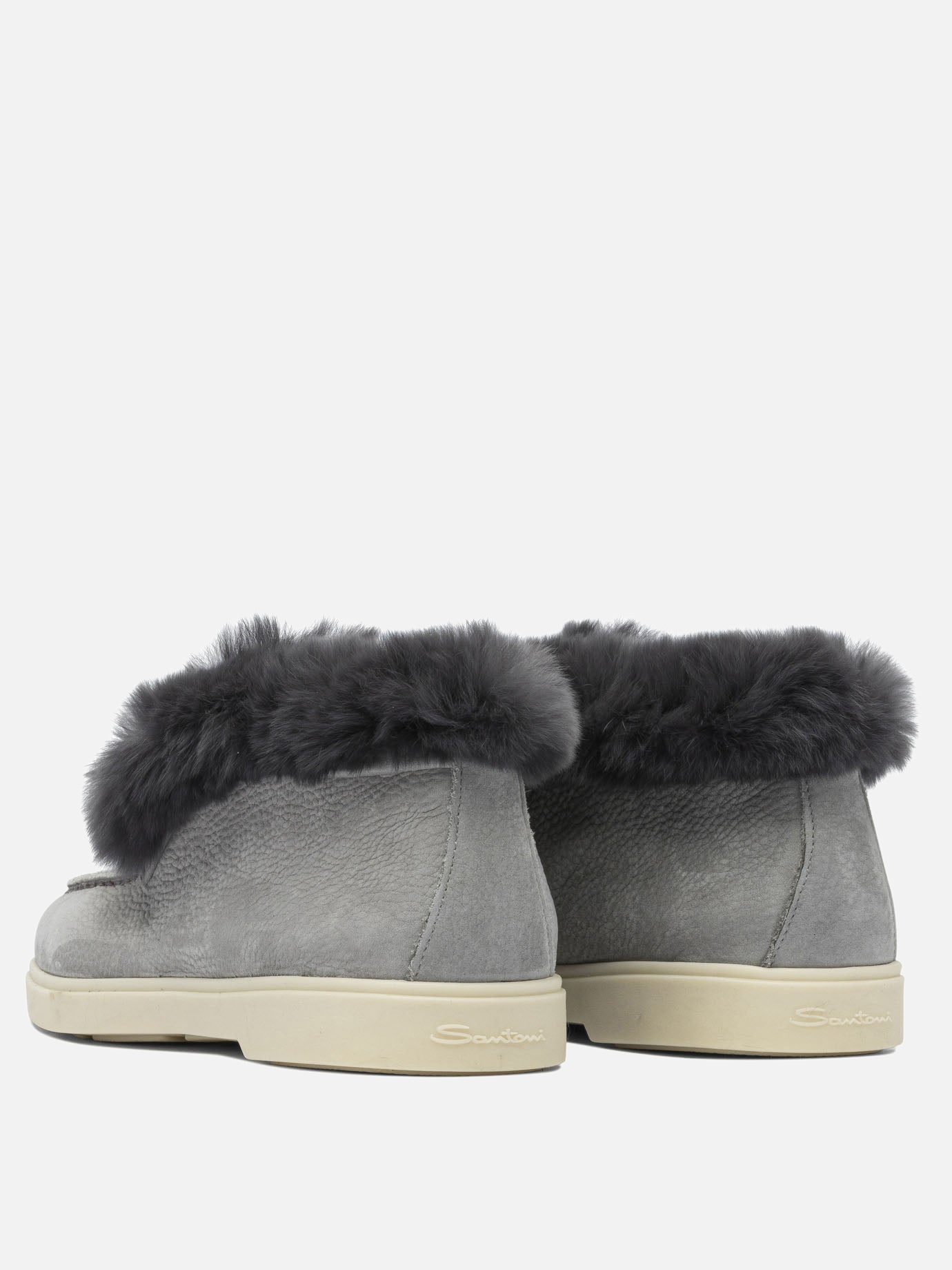 Sneaker basse 100% calf leather - 100% rubber  Grigio - Santoni Donna | PDP | VIETTI Online Store | thumbnail_4