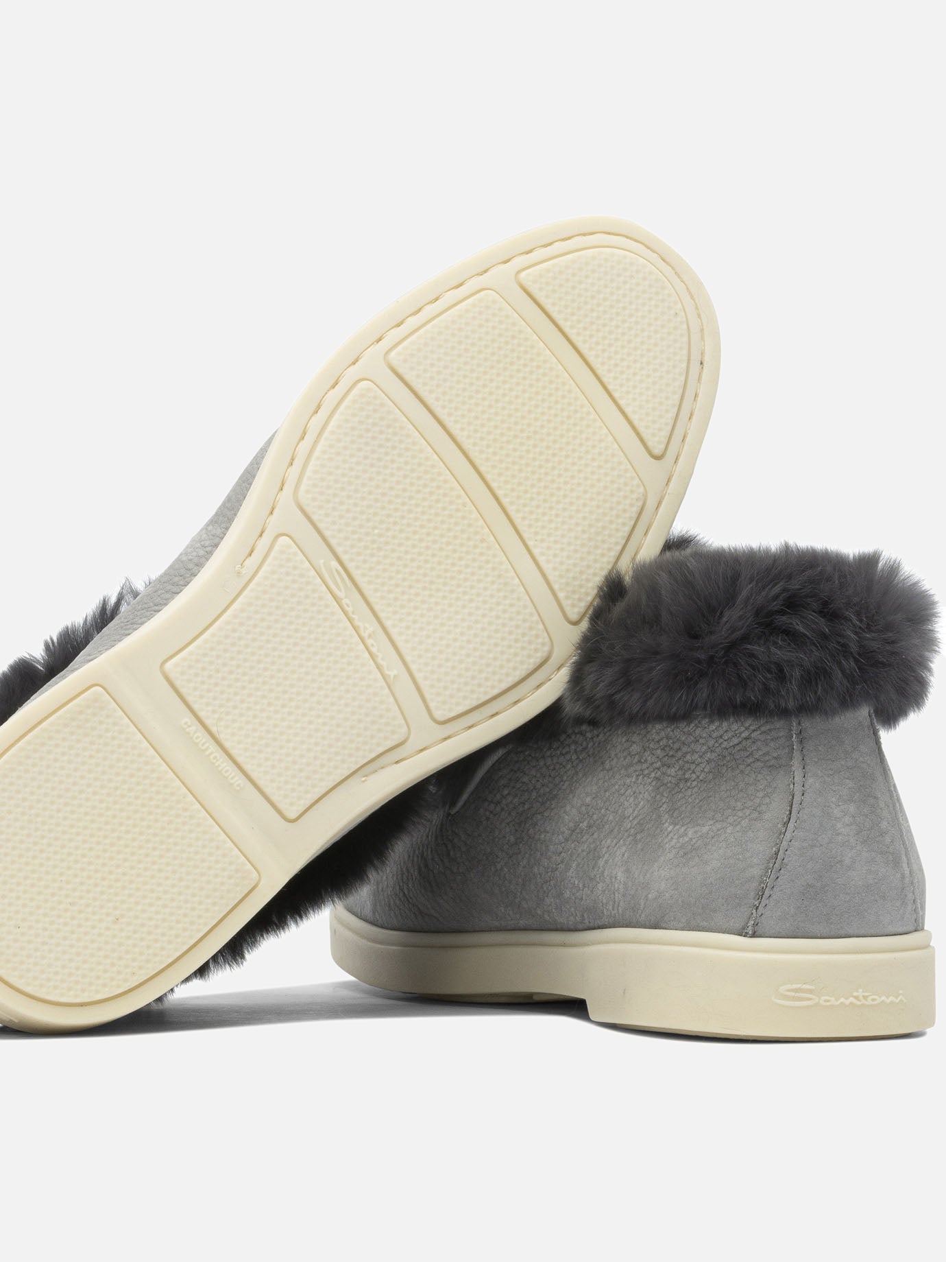 Sneaker basse 100% calf leather - 100% rubber  Grigio - Santoni Donna | PDP | VIETTI Online Store | thumbnail_5