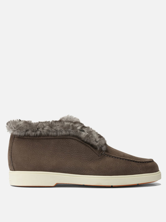 Mocassini 100% calf leather - 100% rubber  Marrone - Santoni Donna | PLP | VIETTI Online Store 
