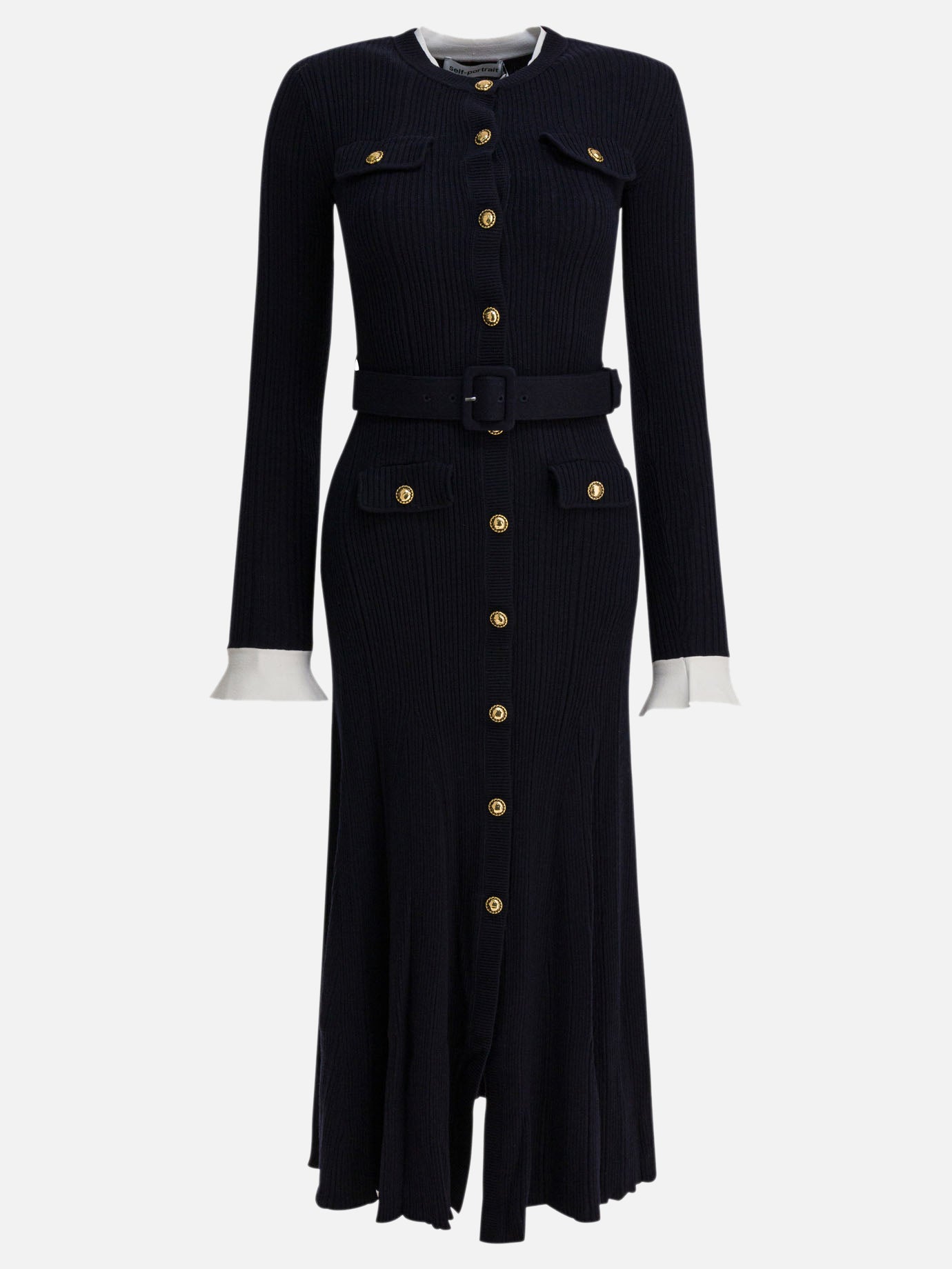 Abiti midi Solid colour  Blu - Self-portrait Donna | PDP | VIETTI Online Store | thumbnail