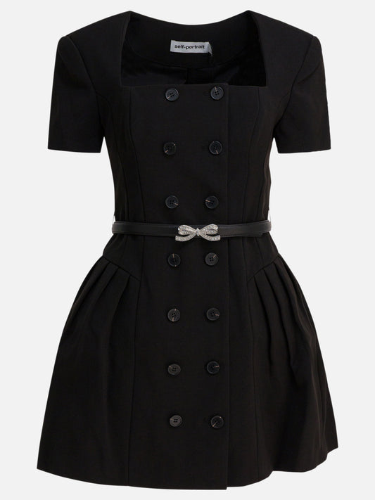 Abiti corti Solid colour  Nero - Self-portrait Donna | PLP | VIETTI Online Store 
